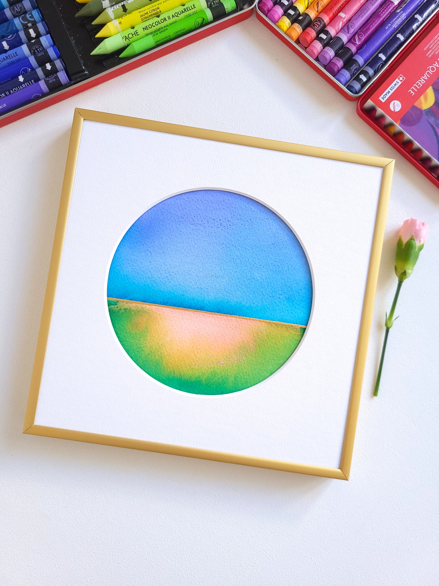 "Golden Horizon XXXIV" - 20 x 20 cm
