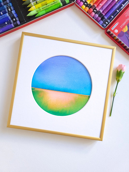 "Golden Horizon XXXIV" - 20 x 20 cm