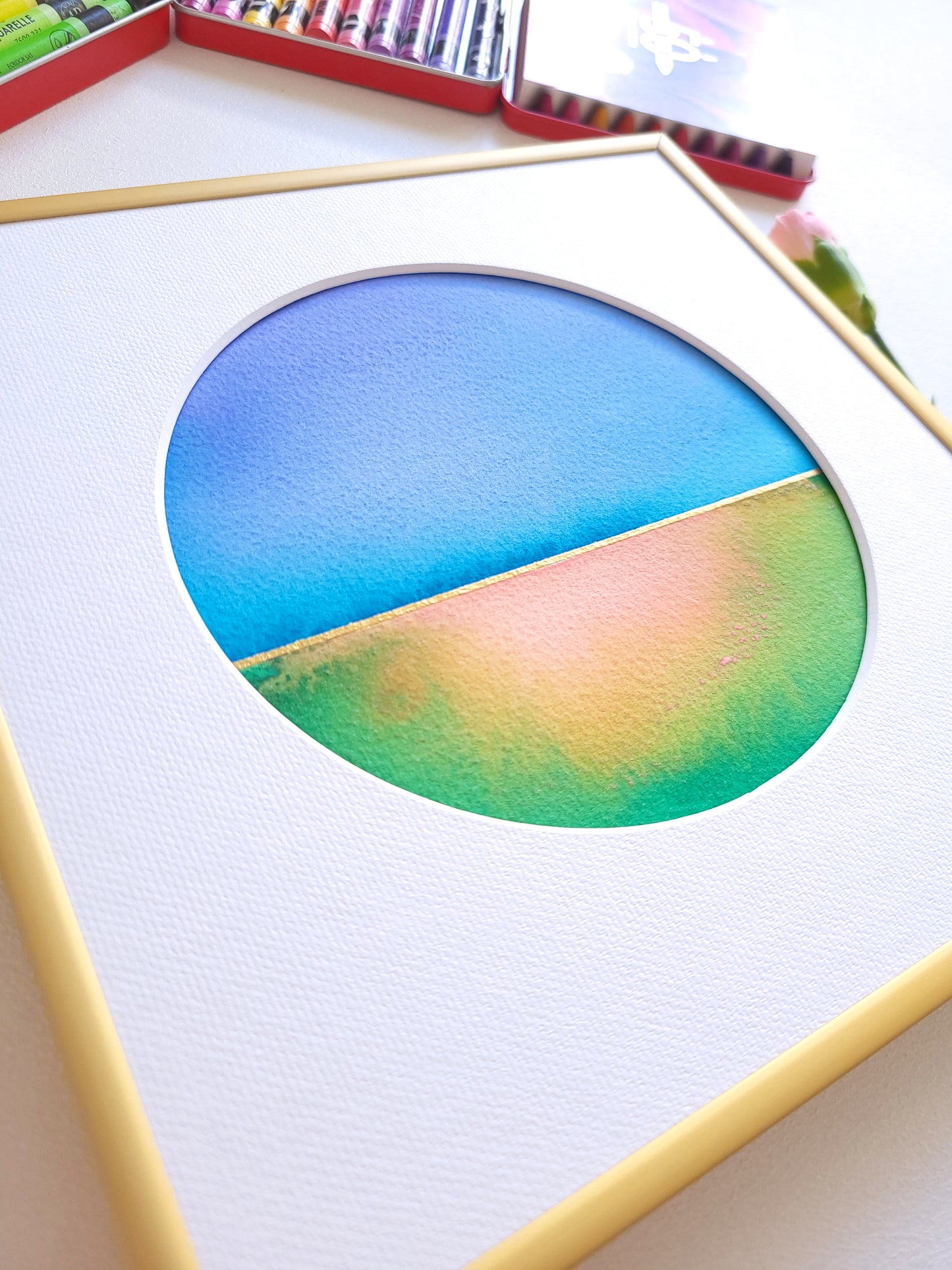 "Golden Horizon XXXIV" - 20 x 20 cm