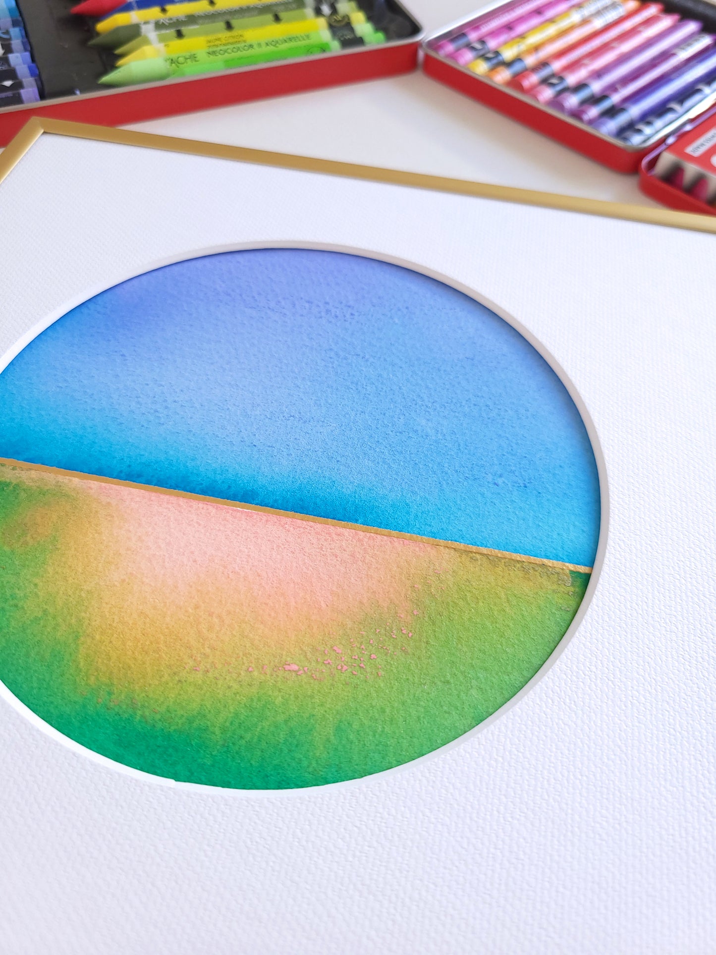 "Golden Horizon XXXIV" - 20 x 20 cm