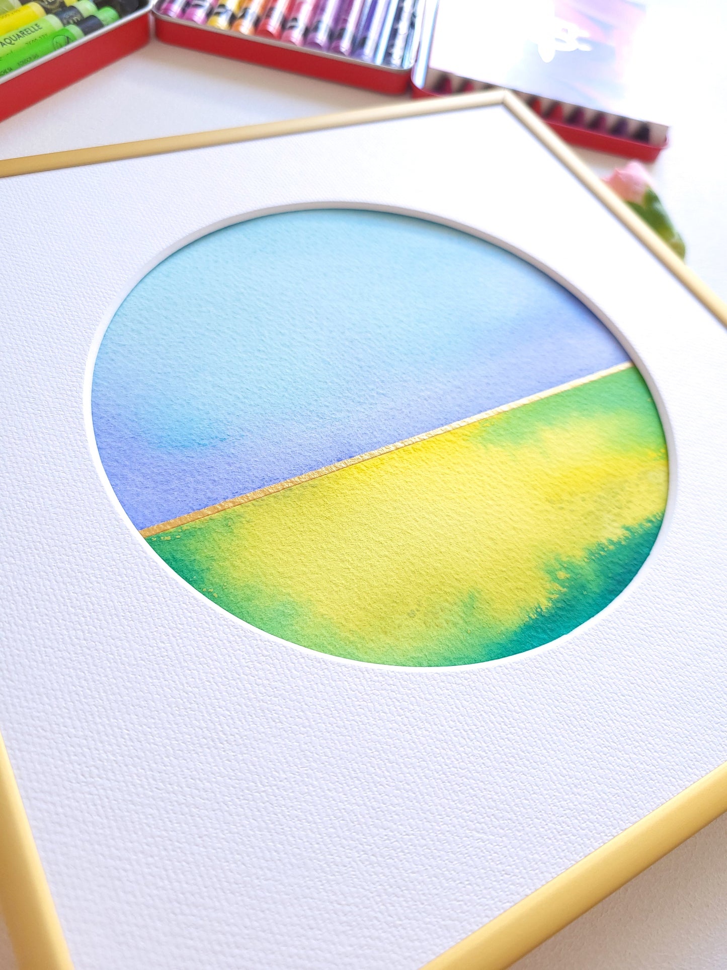 "Golden Horizon XXXVII" - 20 x 20 cm