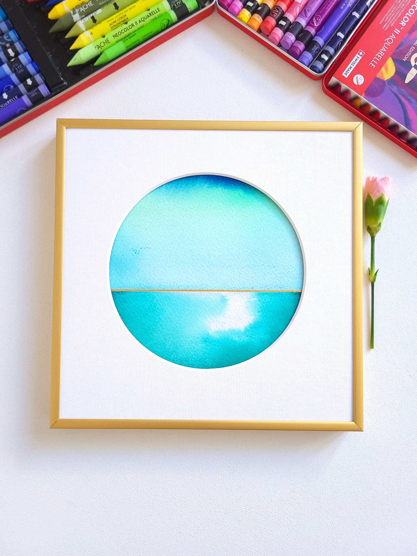 "Golden Horizon XXXVIII" - 20 x 20 cm