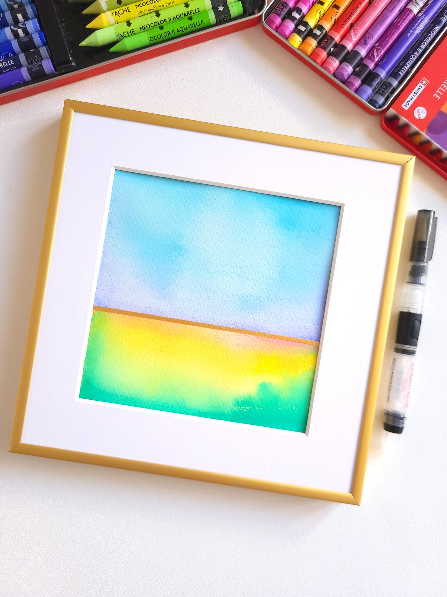 "Golden Horizon XLIII" - 20 x 20 cm
