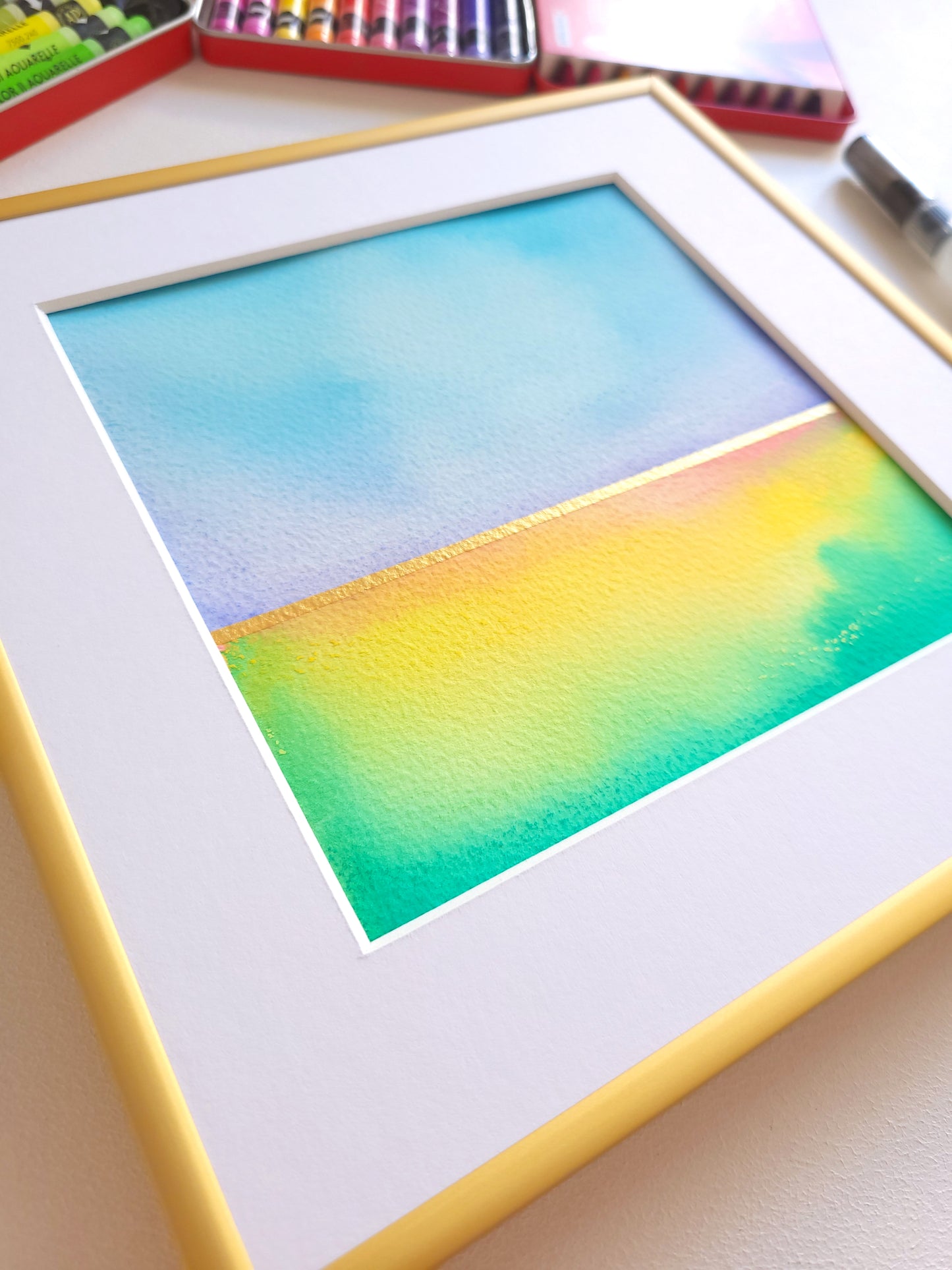"Golden Horizon XLIII" - 20 x 20 cm