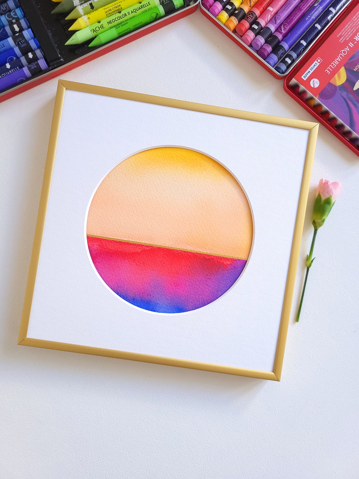 "Golden Horizon XLV" - 20 x 20 cm