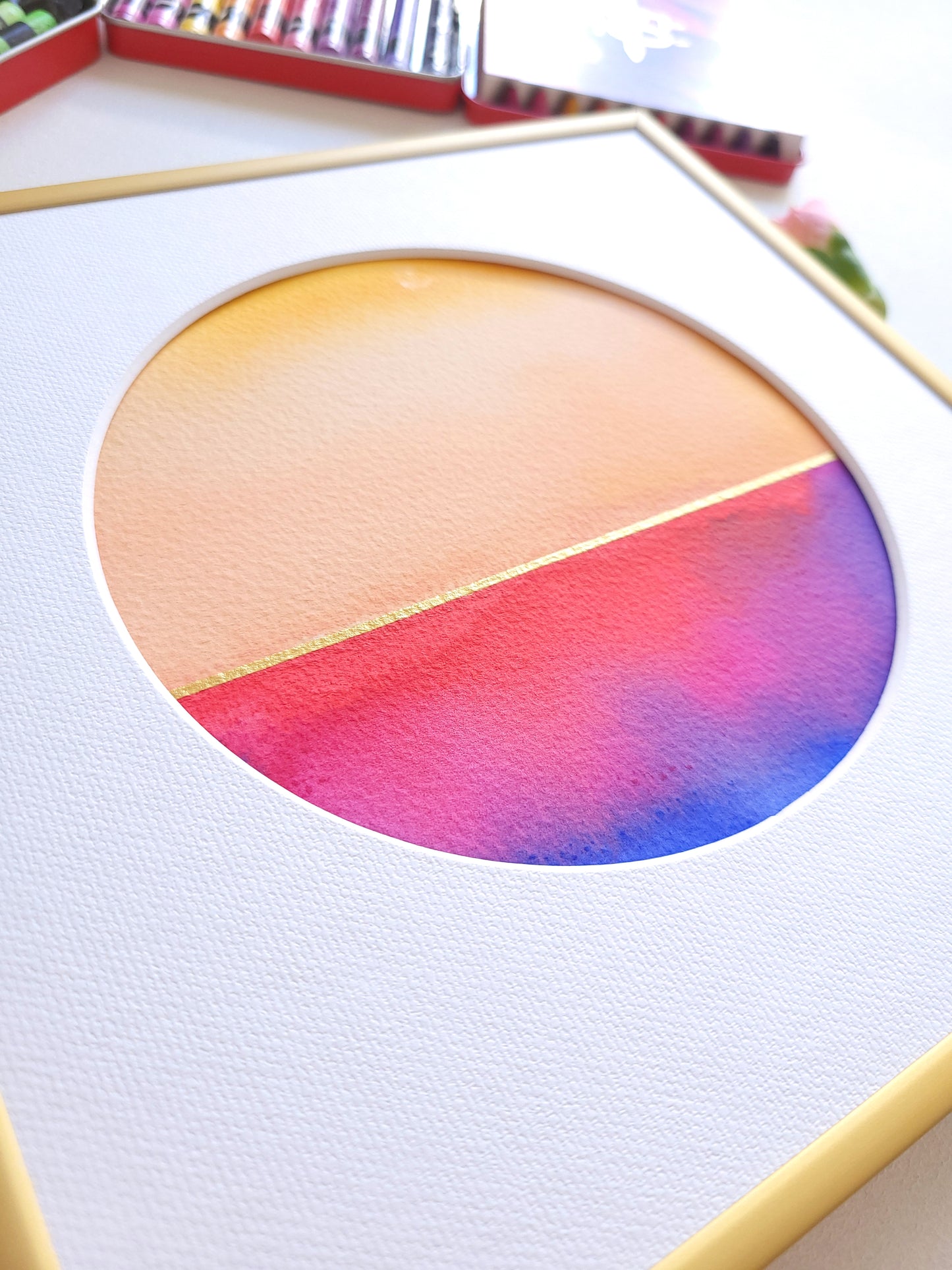 "Golden Horizon XLV" - 20 x 20 cm