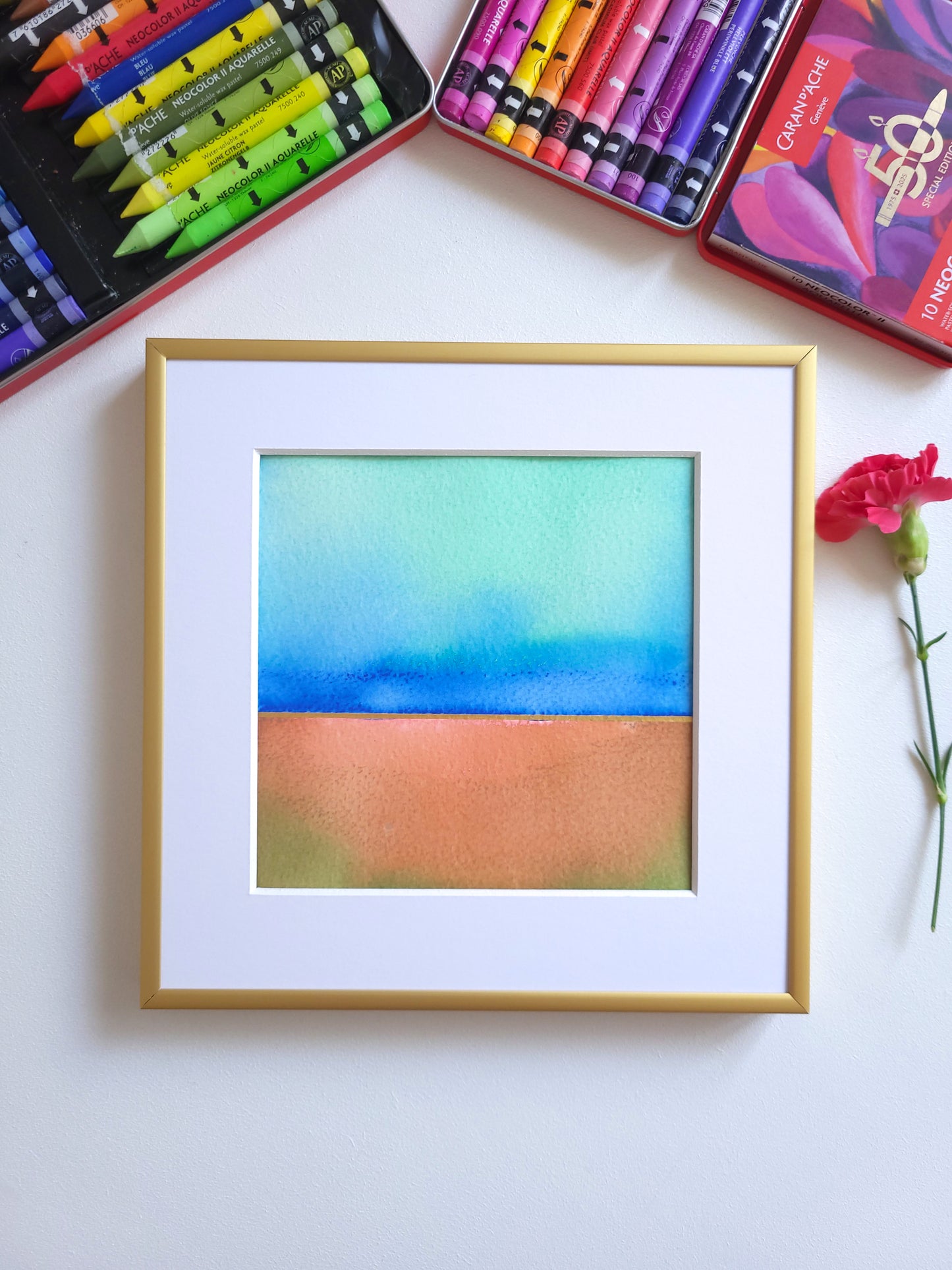 "Golden Horizon LI" - 20 x 20 cm