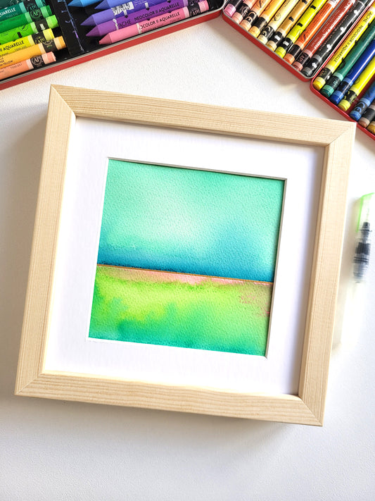 "Golden Horizon XL" - 20 x 20 cm