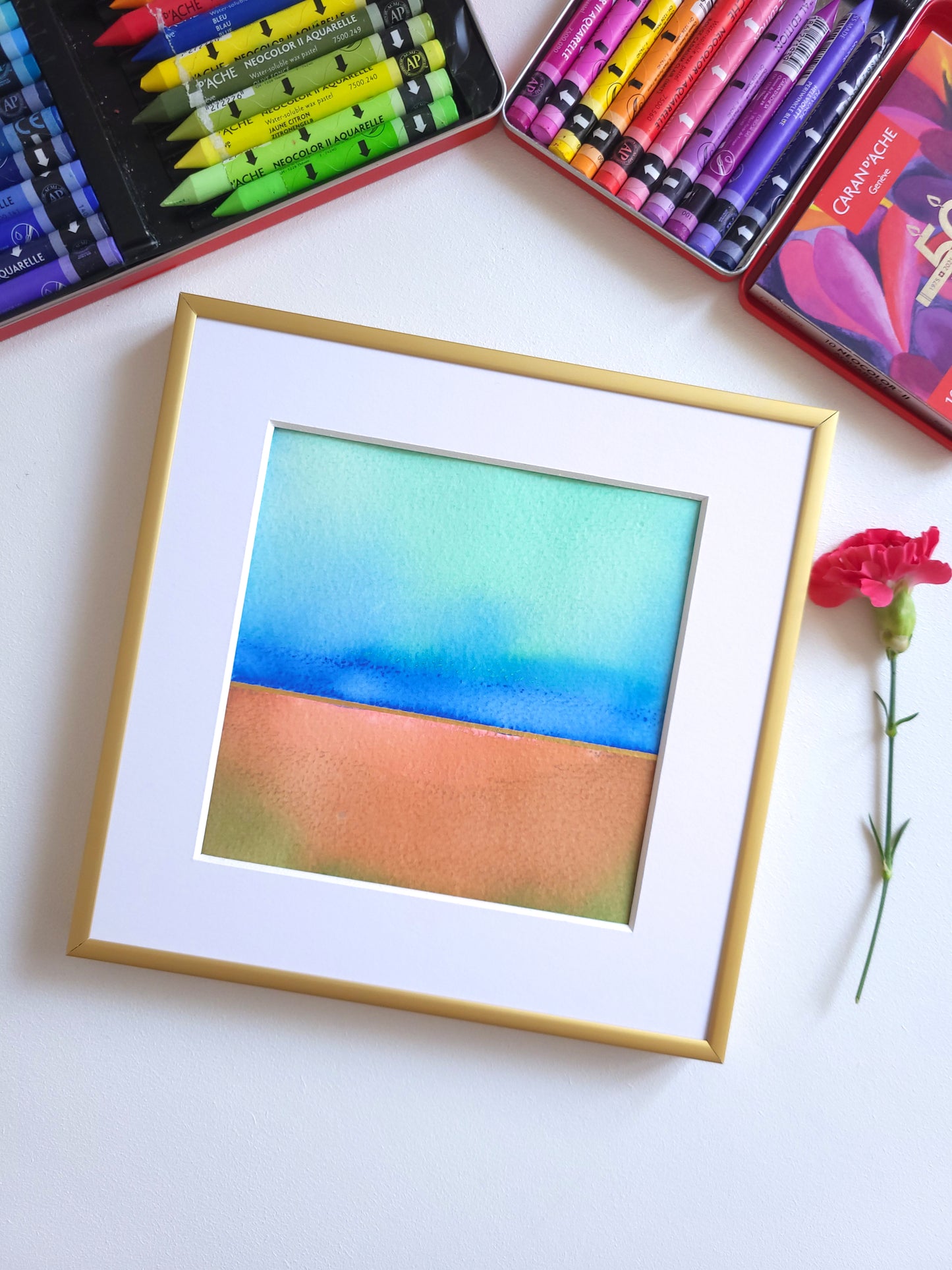 "Golden Horizon LI" - 20 x 20 cm