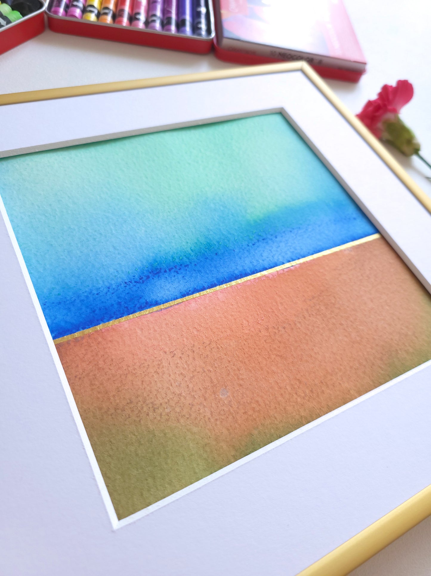 "Golden Horizon LI" - 20 x 20 cm