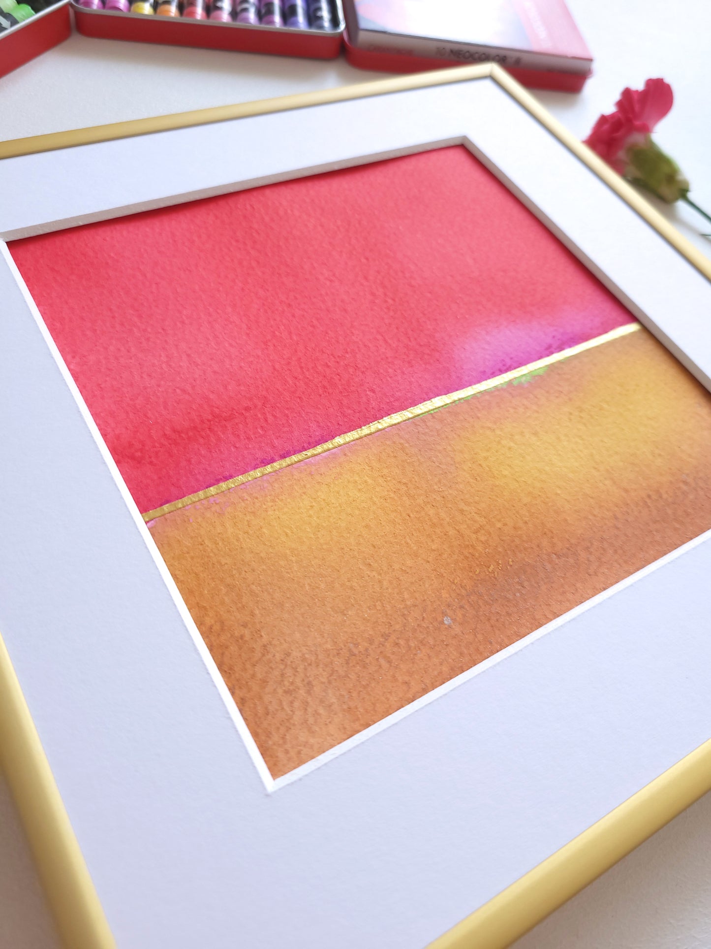 "Golden Horizon LII" - 20 x 20 cm