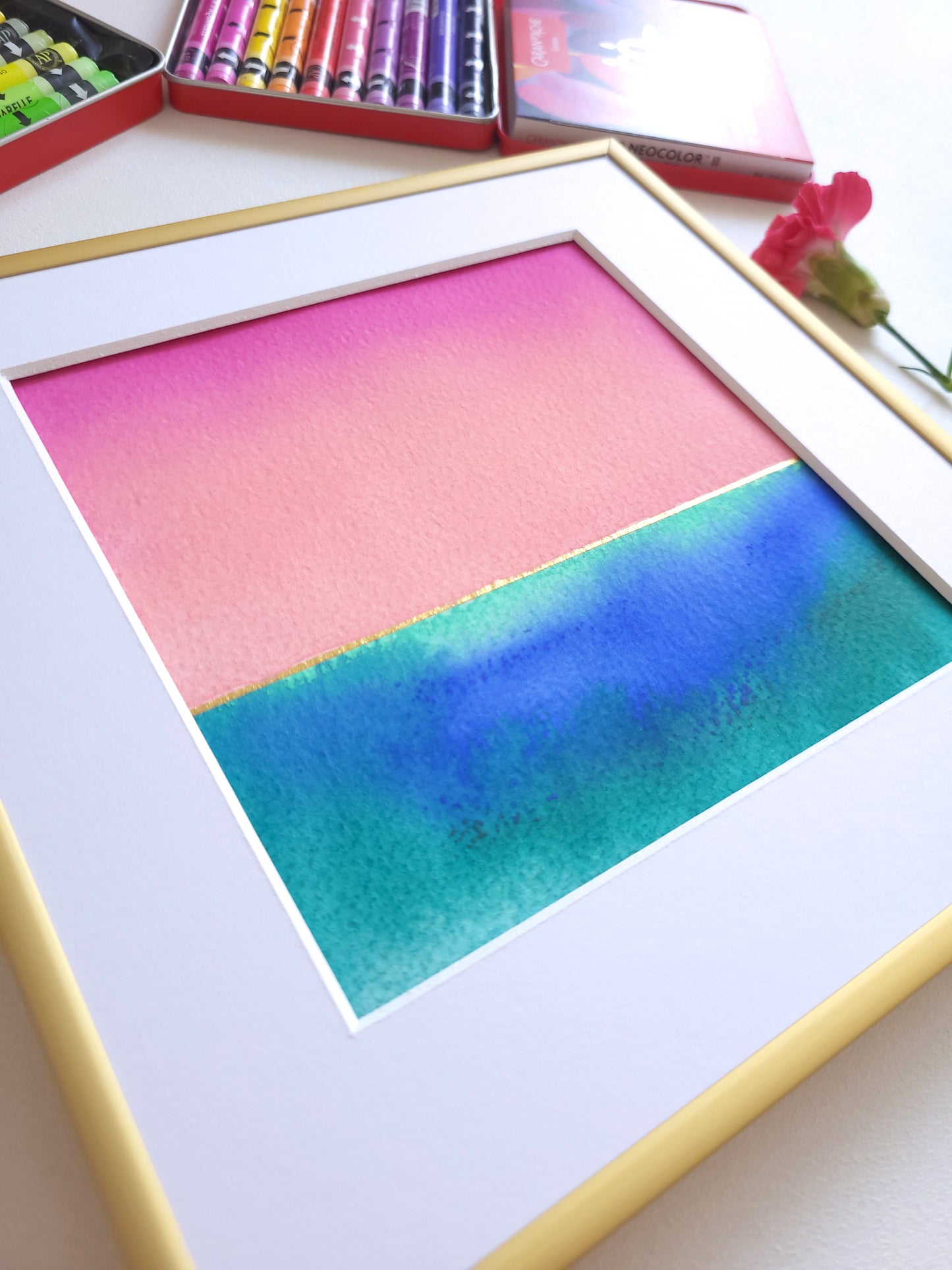 "Golden Horizon LIV" - 20 x 20 cm