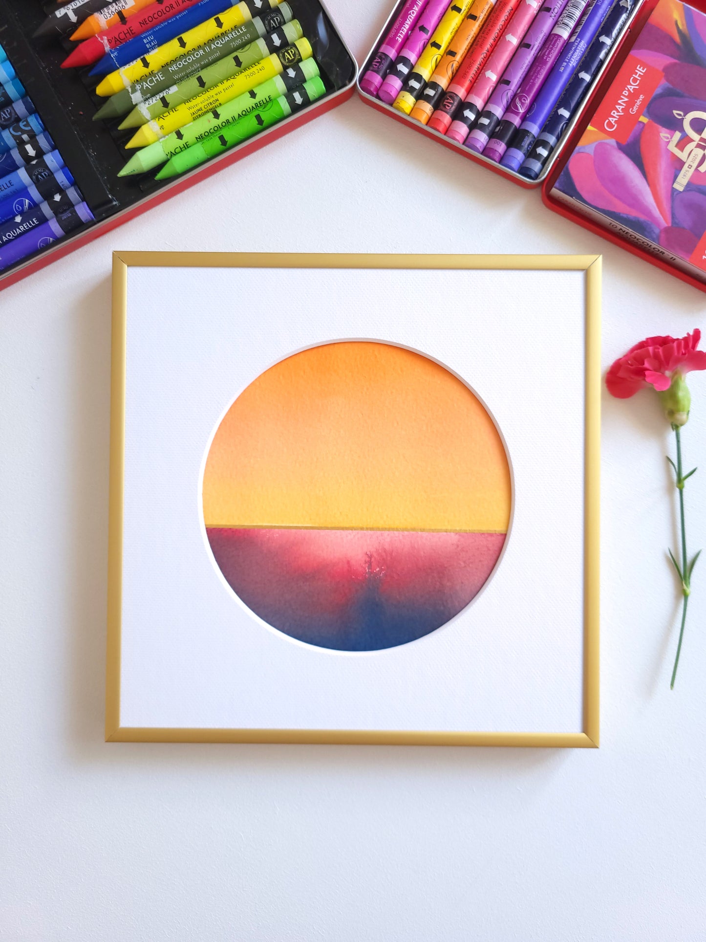 "Golden Horizon LV" - 20 x 20 cm