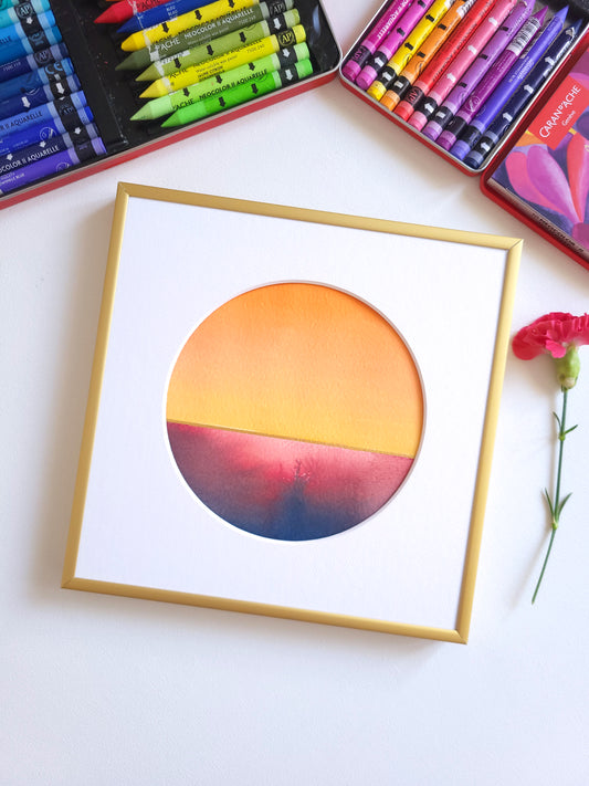"Golden Horizon LV" - 20 x 20 cm