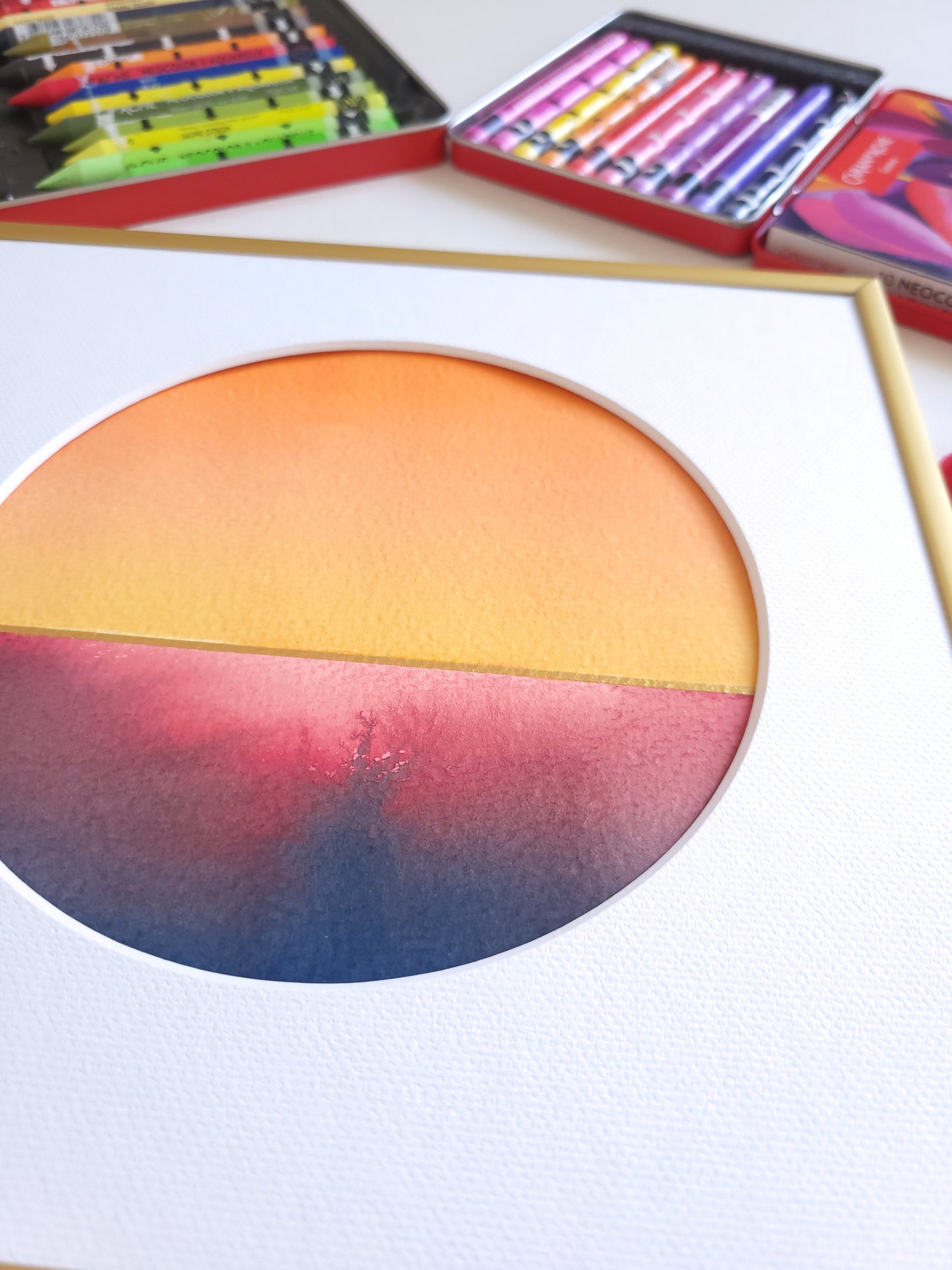 "Golden Horizon LV" - 20 x 20 cm