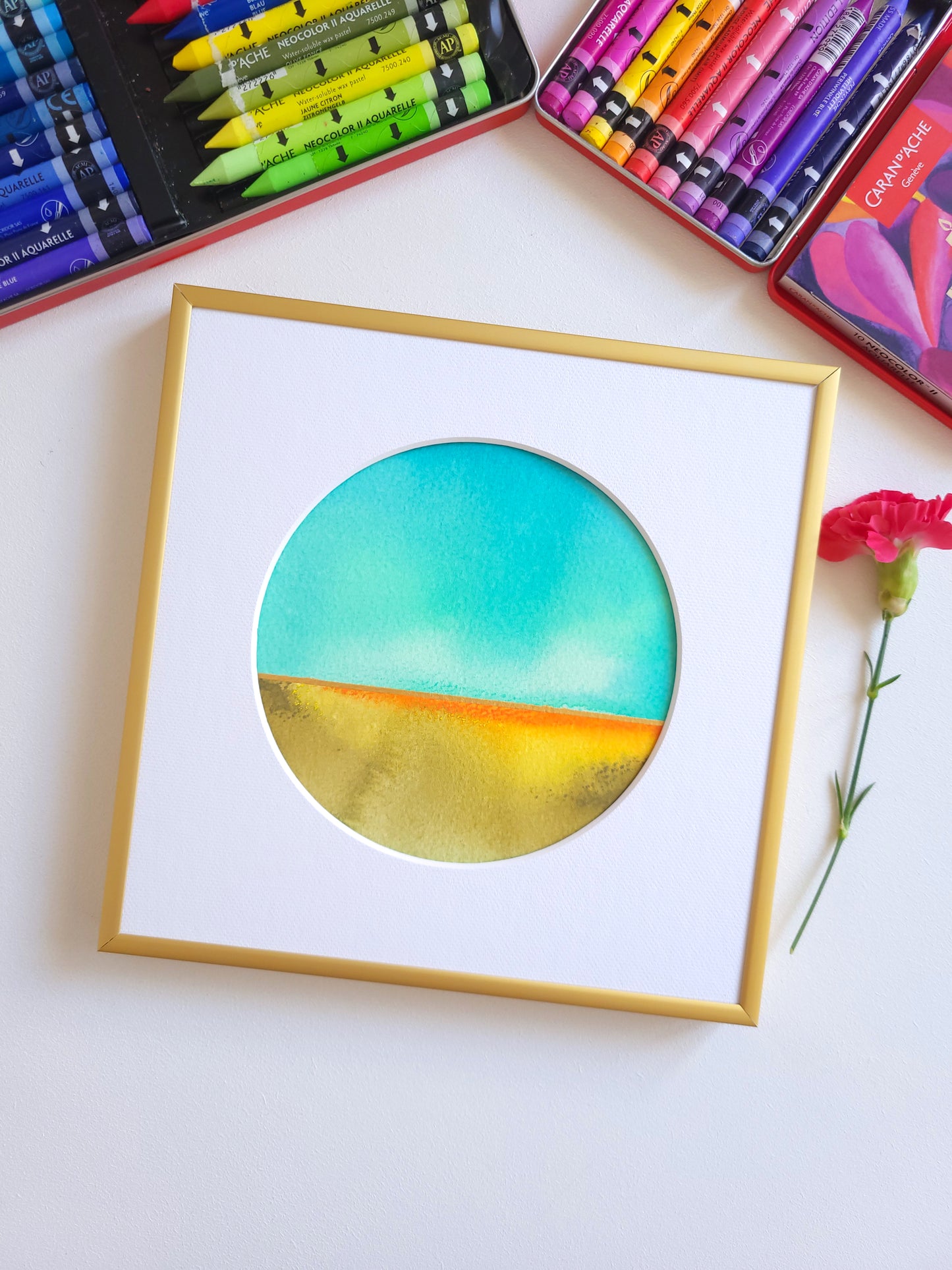 "Golden Horizon LVI" - 20 x 20 cm