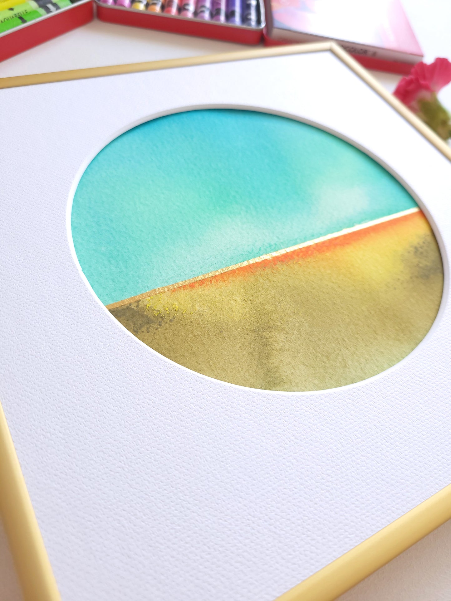 "Golden Horizon LVI" - 20 x 20 cm