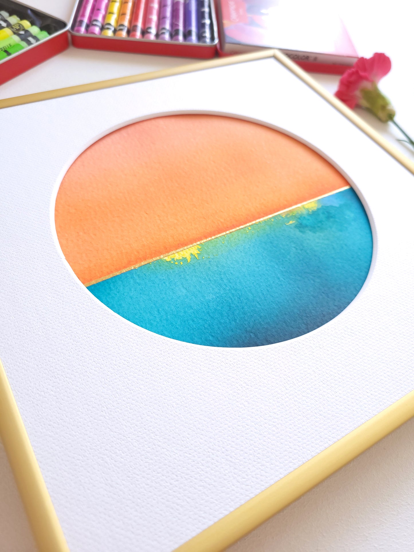 "Golden Horizon LVII" - 20 x 20 cm