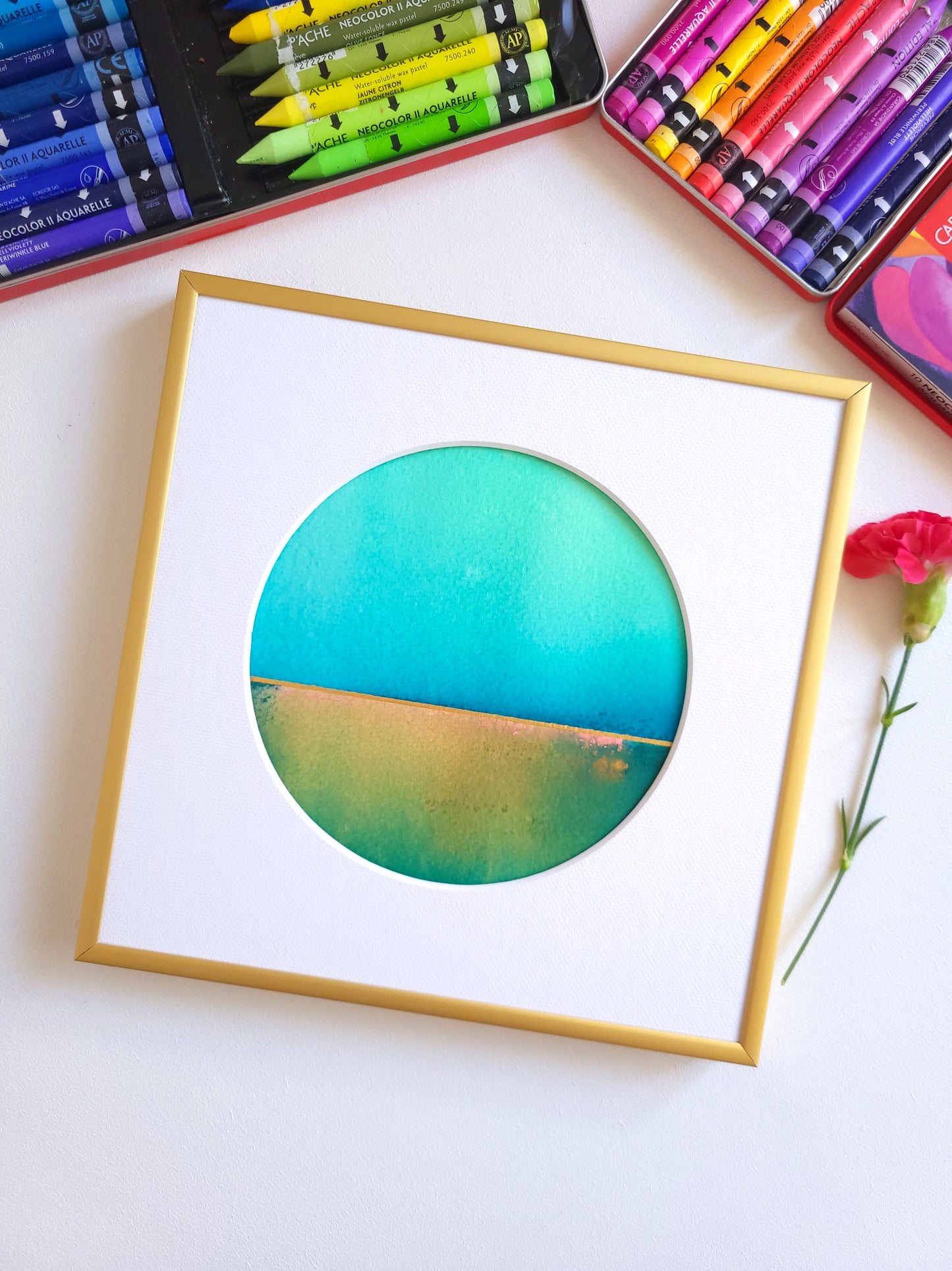 "Golden Horizon LIX" - 20 x 20 cm