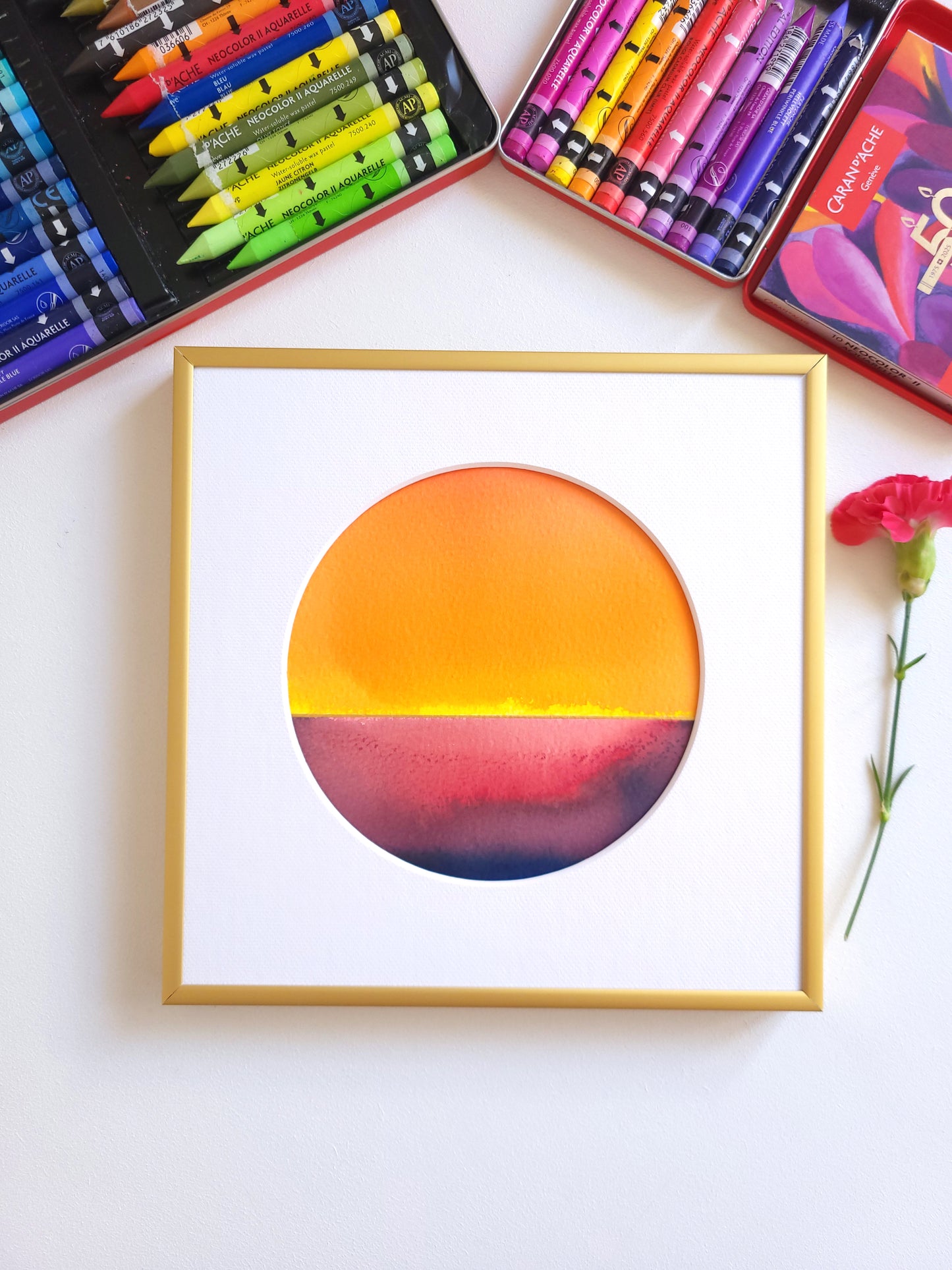 "Golden Horizon LX" - 20 x 20 cm