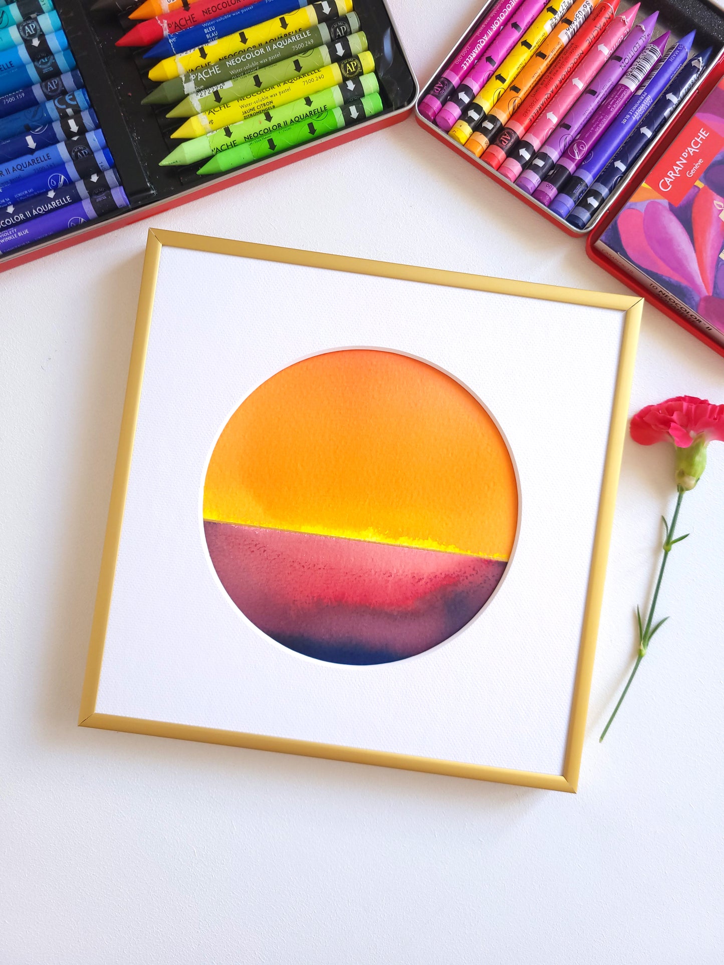 "Golden Horizon LX" - 20 x 20 cm