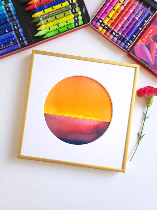 "Golden Horizon LX" - 20 x 20 cm