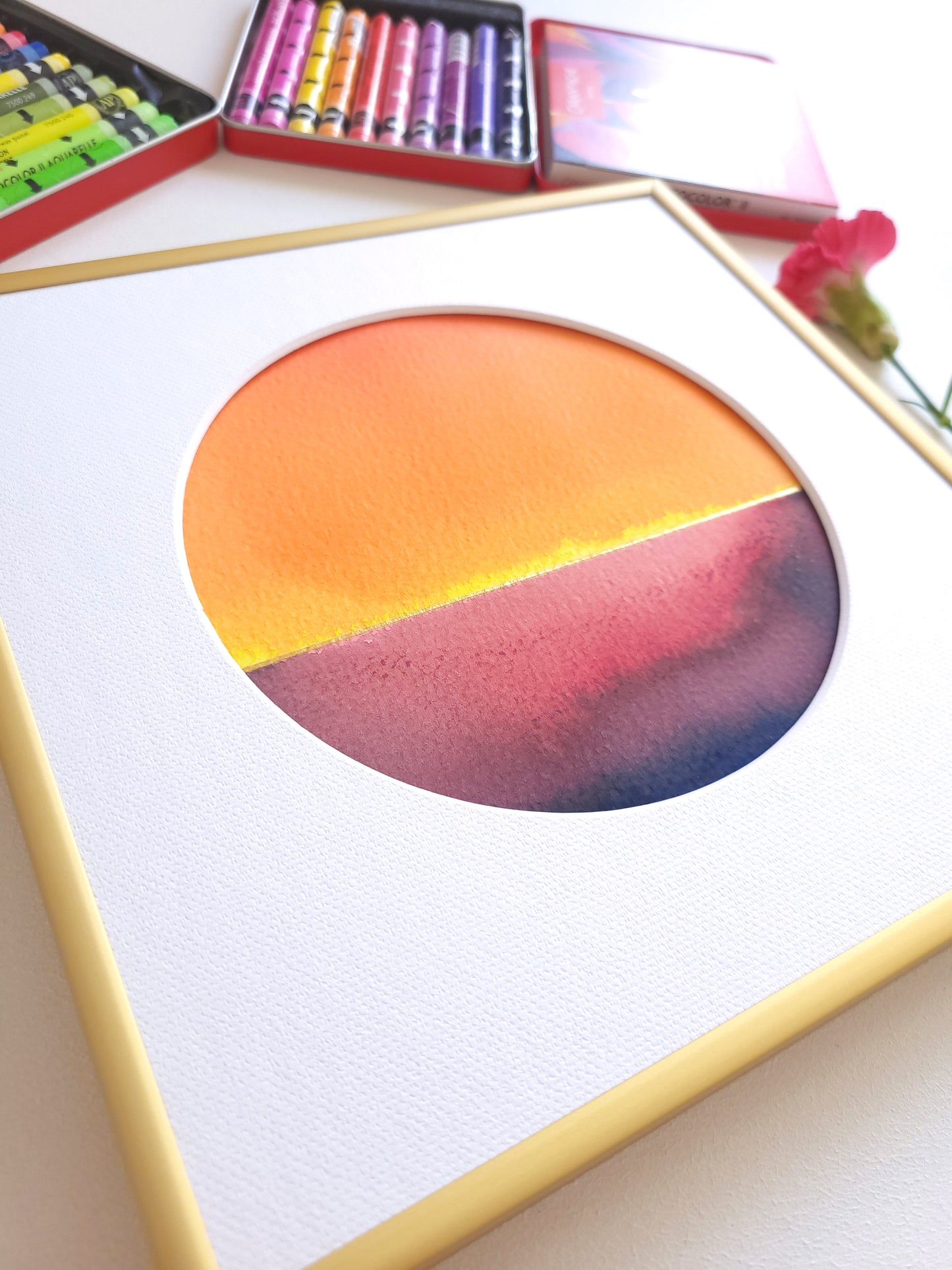 "Golden Horizon LX" - 20 x 20 cm