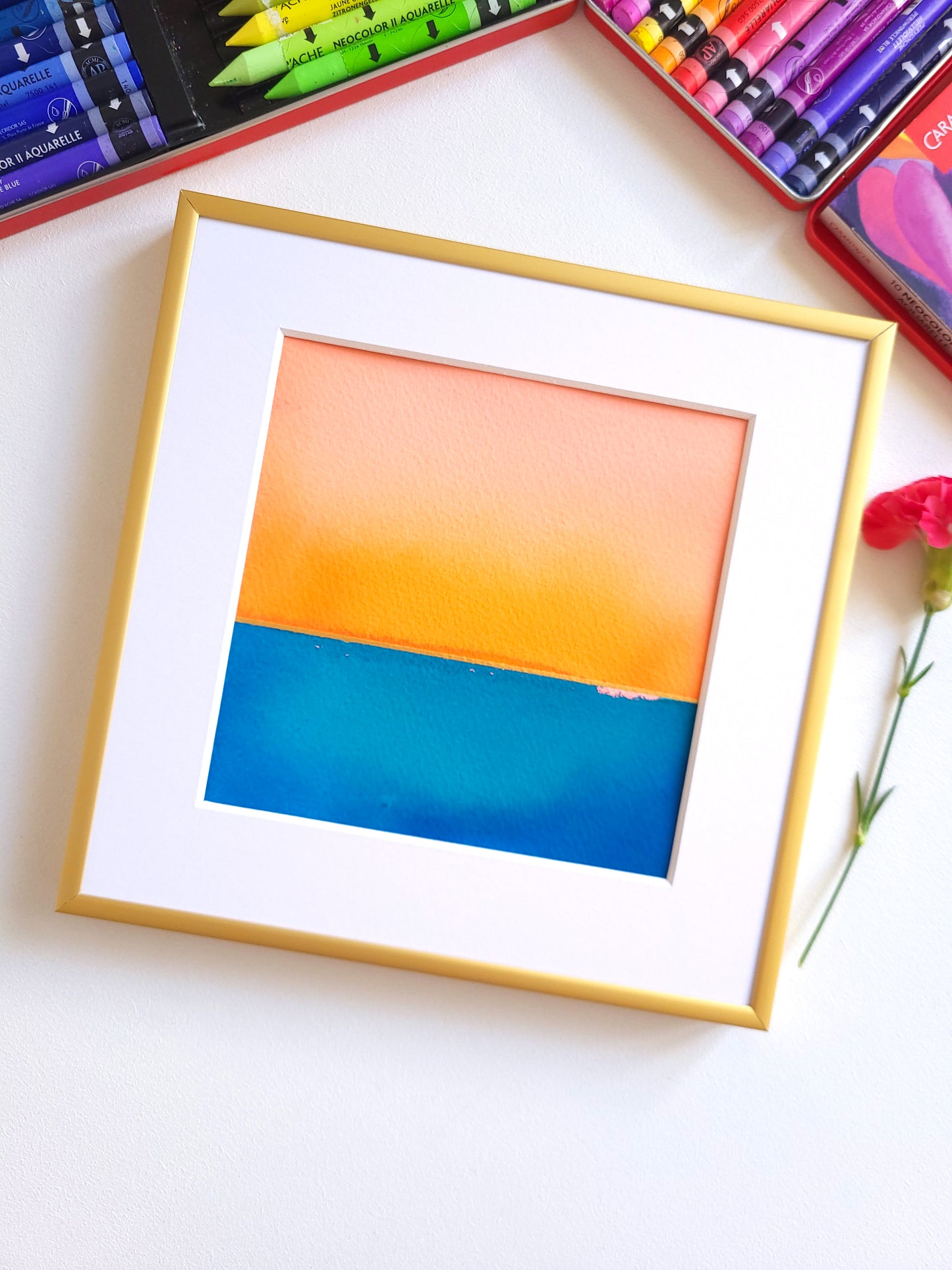 "Golden Horizon" ( 4/2026 ) - 20 x 20 cm