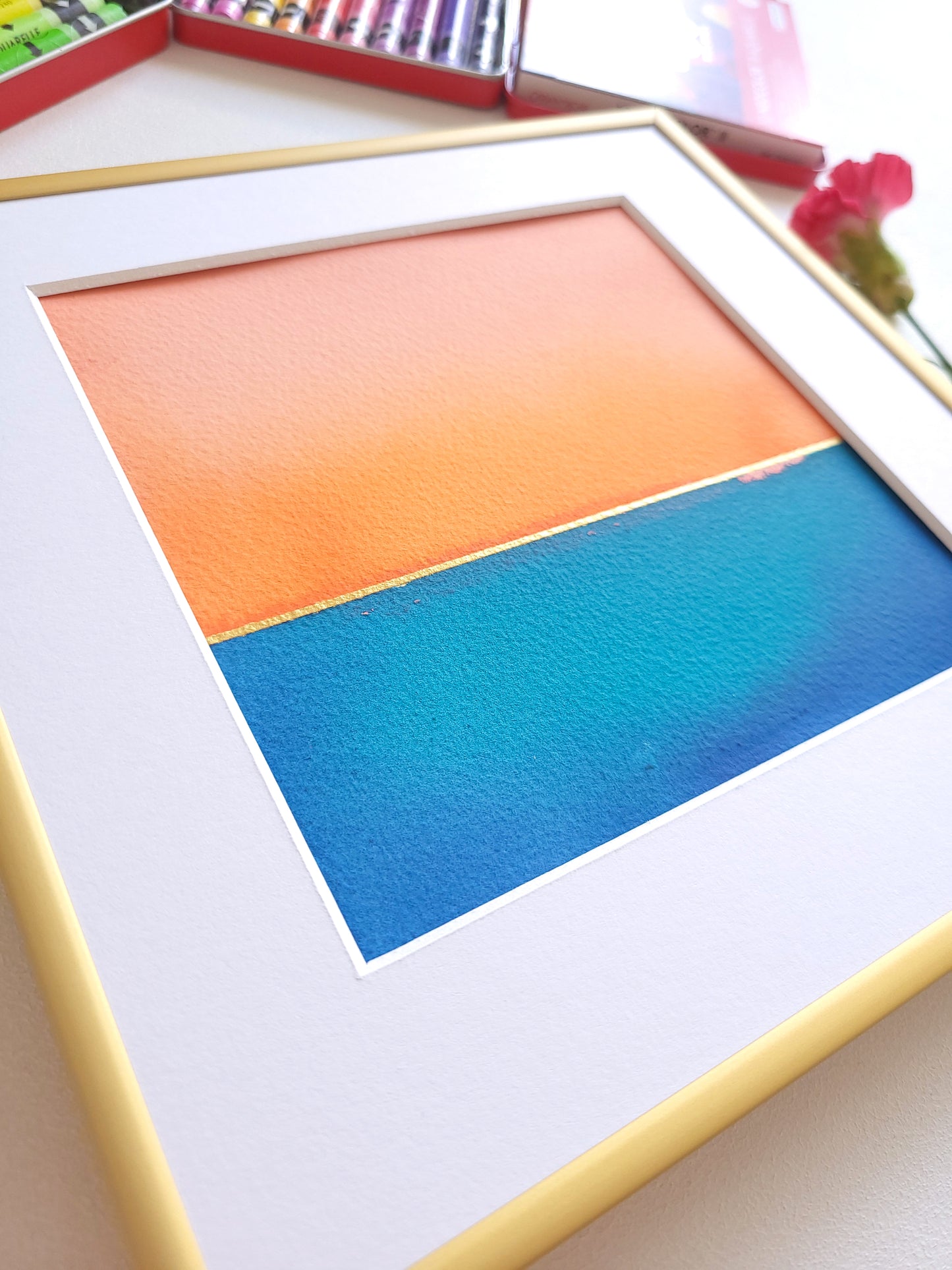 "Golden Horizon" ( 4/2026 ) - 20 x 20 cm