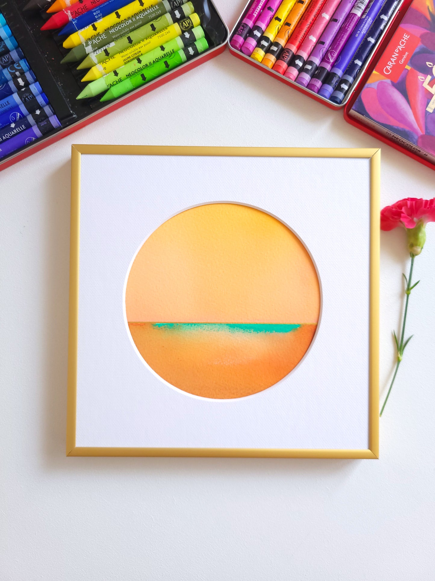 "Golden Horizon LXVII" - 20 x 20 cm