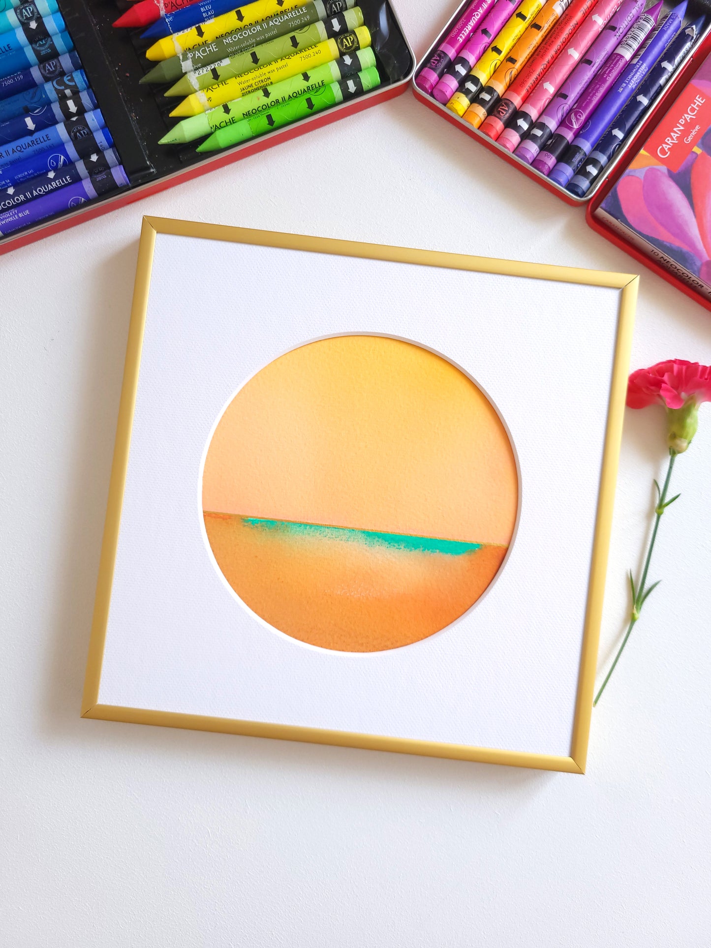 "Golden Horizon LXVII" - 20 x 20 cm