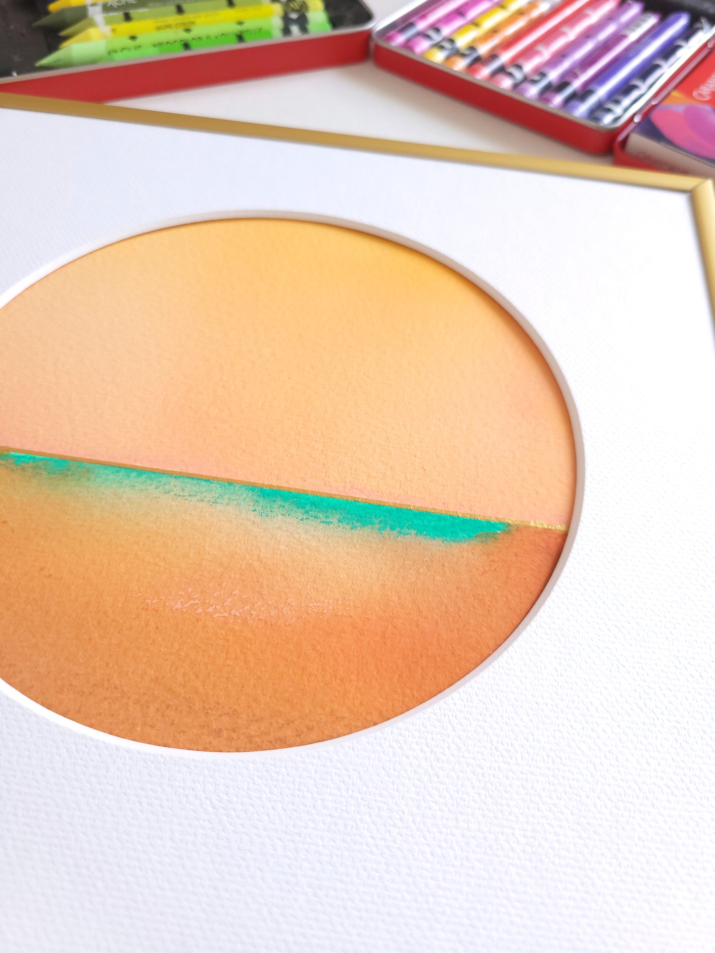 "Golden Horizon LXVII" - 20 x 20 cm