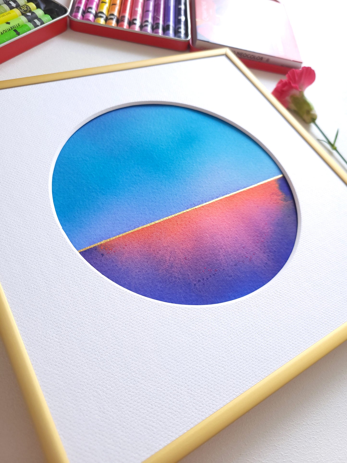 "Golden Horizon LXVIII" - 20 x 20 cm