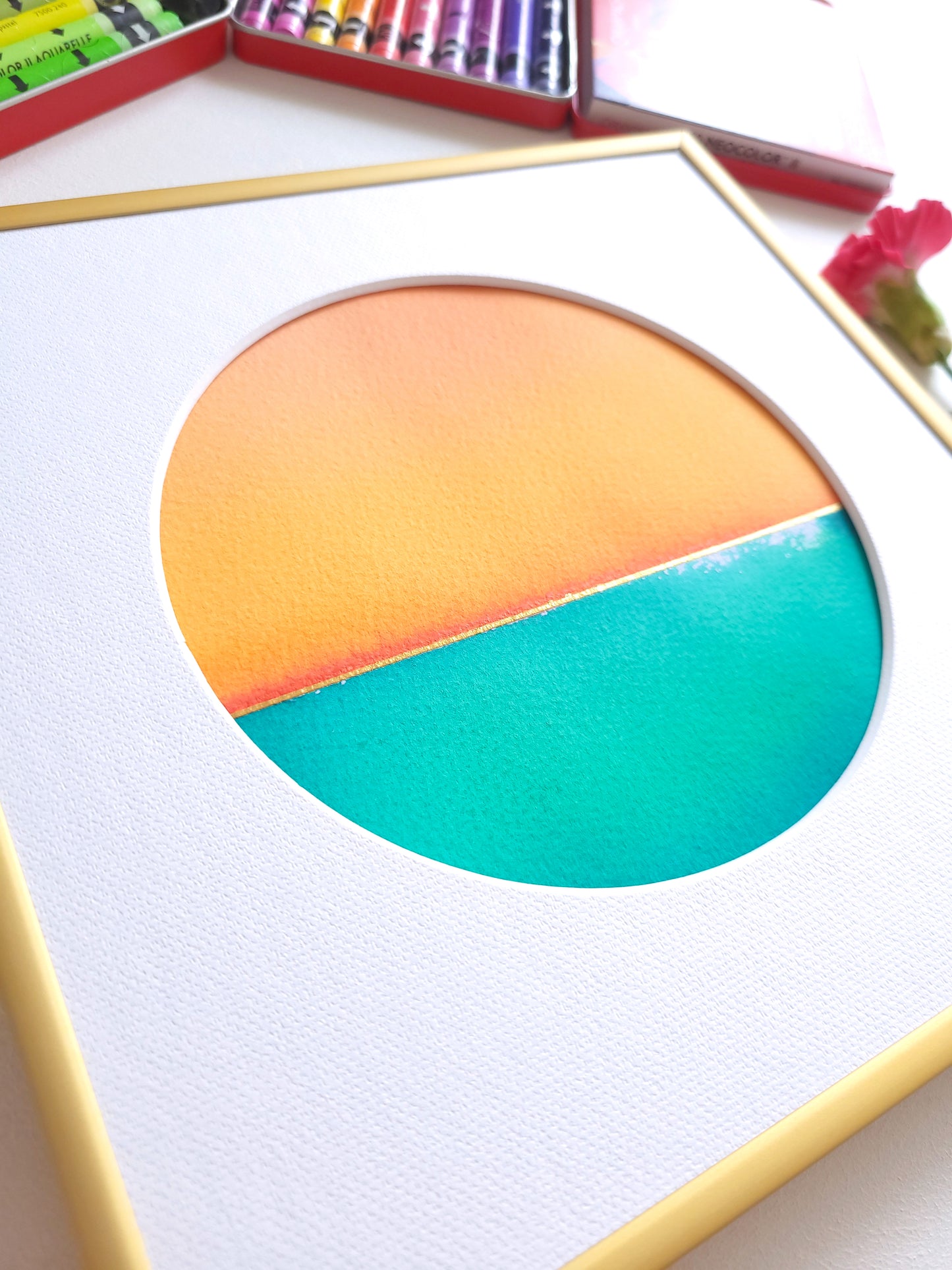 "Golden Horizon LXIX" - 20 x 20 cm