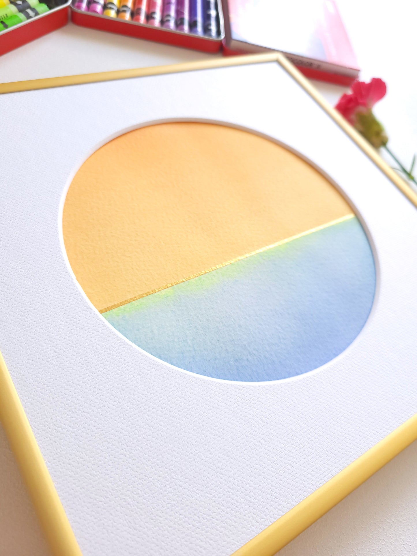 "Golden Horizon LXXIV" - 20 x 20 cm