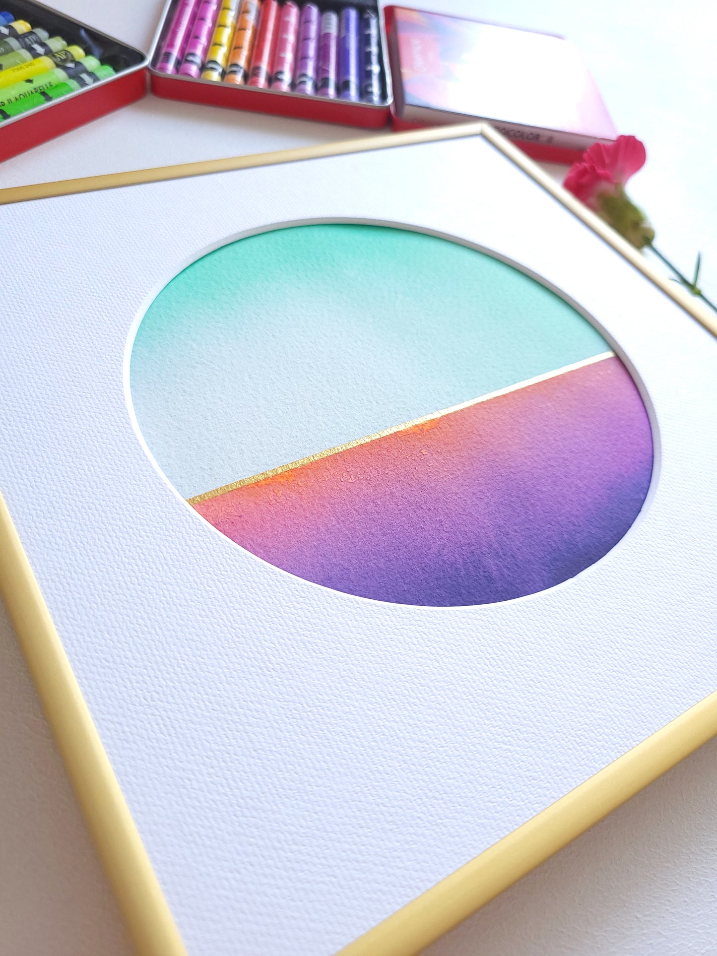 "Golden Horizon LXXVIII" - 20 x 20 cm