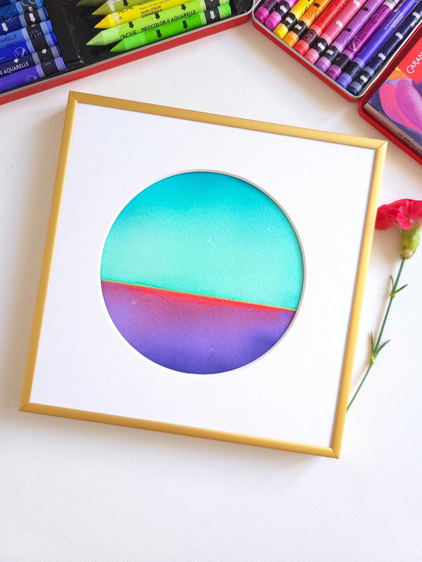 "Golden Horizon LXXX" - 20 x 20 cm