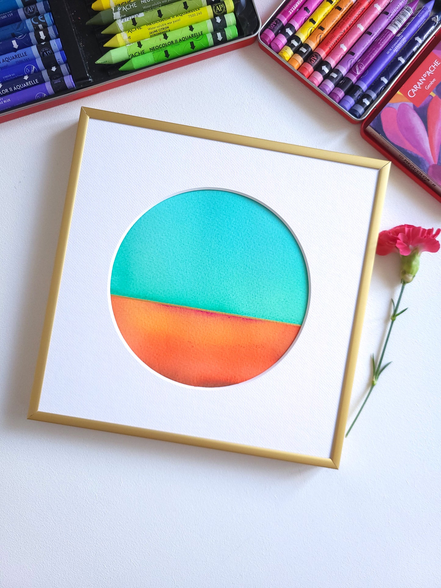 "Golden Horizon LXXXII" - 20 x 20 cm