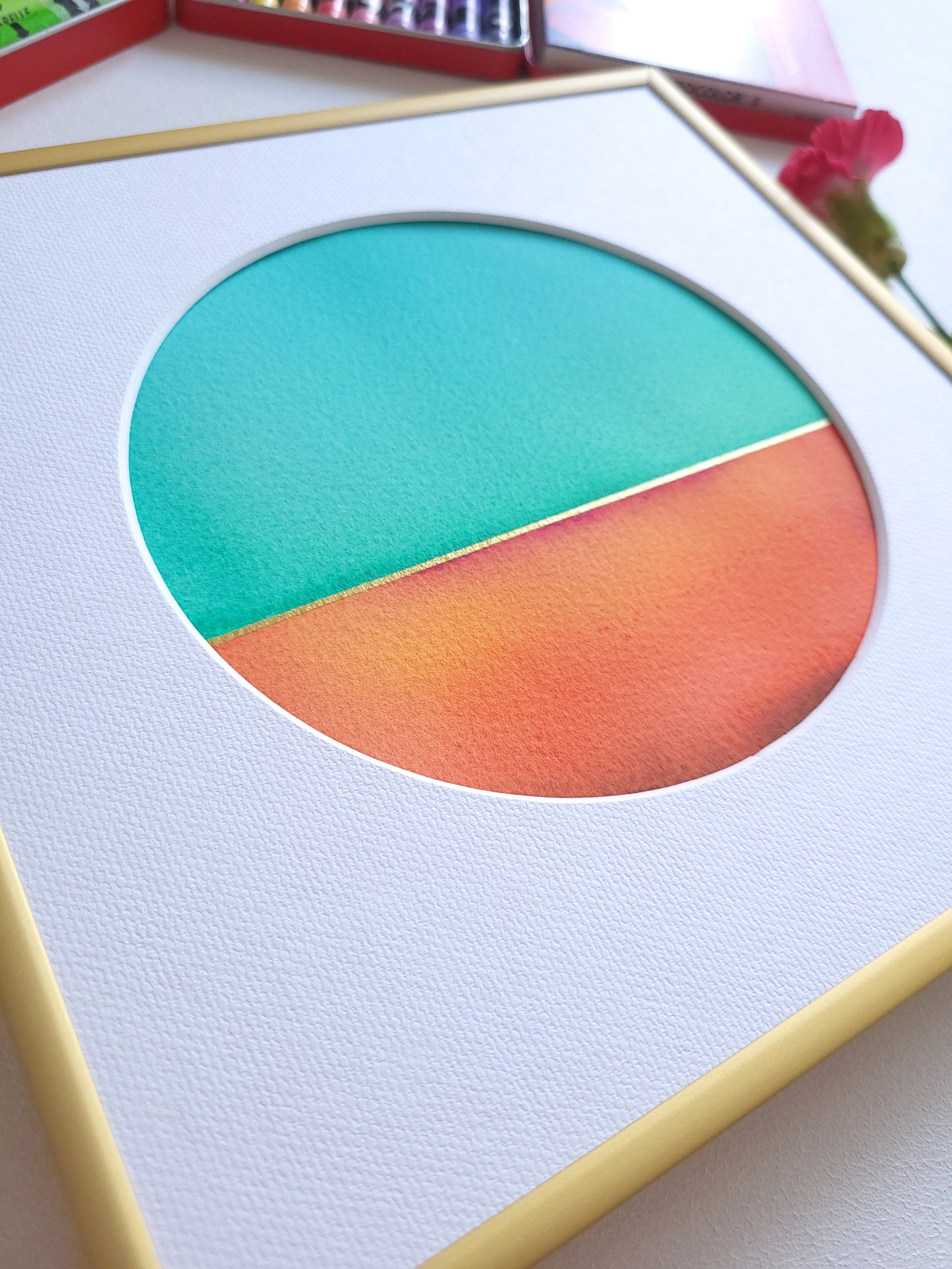 "Golden Horizon LXXXII" - 20 x 20 cm