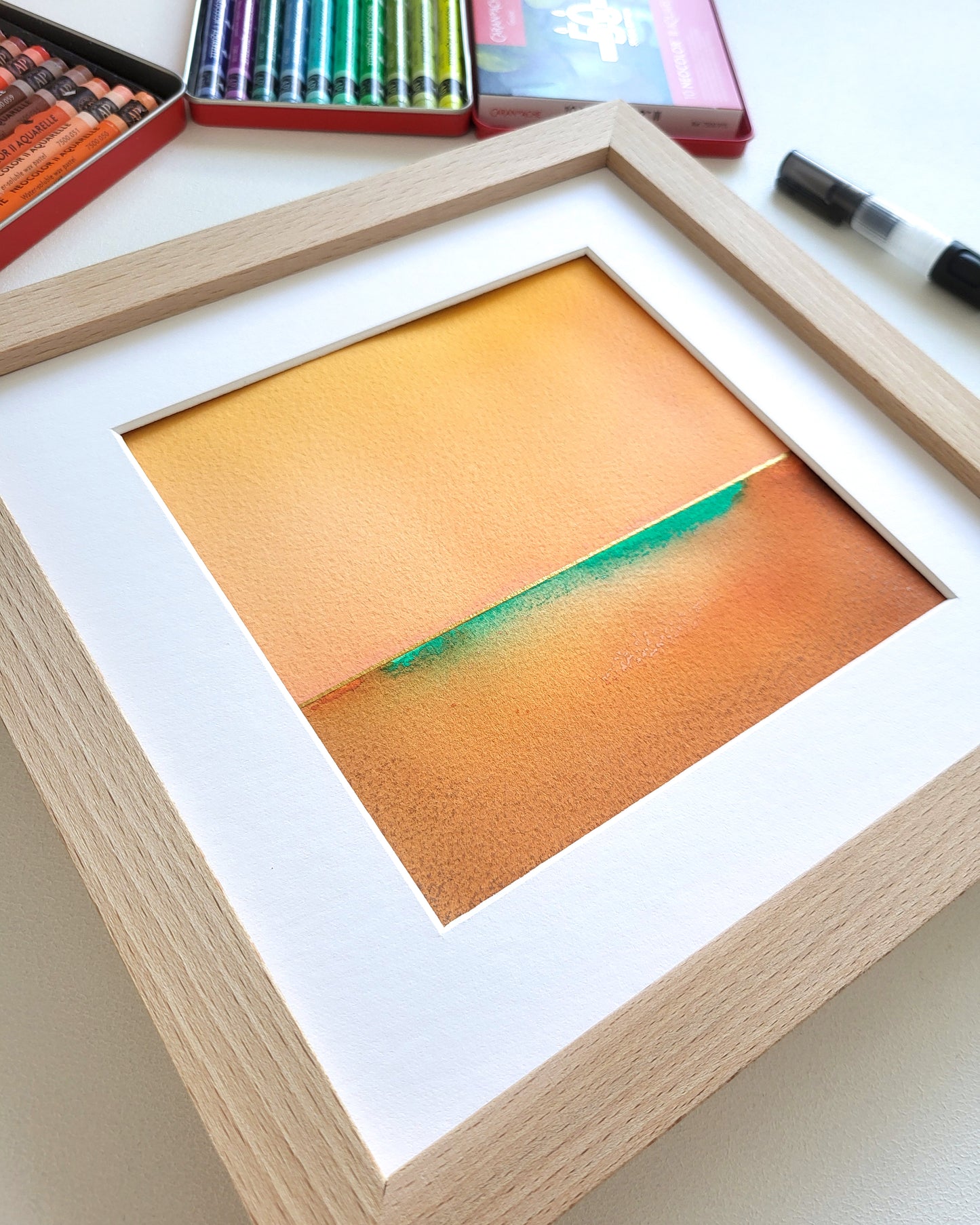 "Golden Horizon LXVII" - 20 x 20 cm