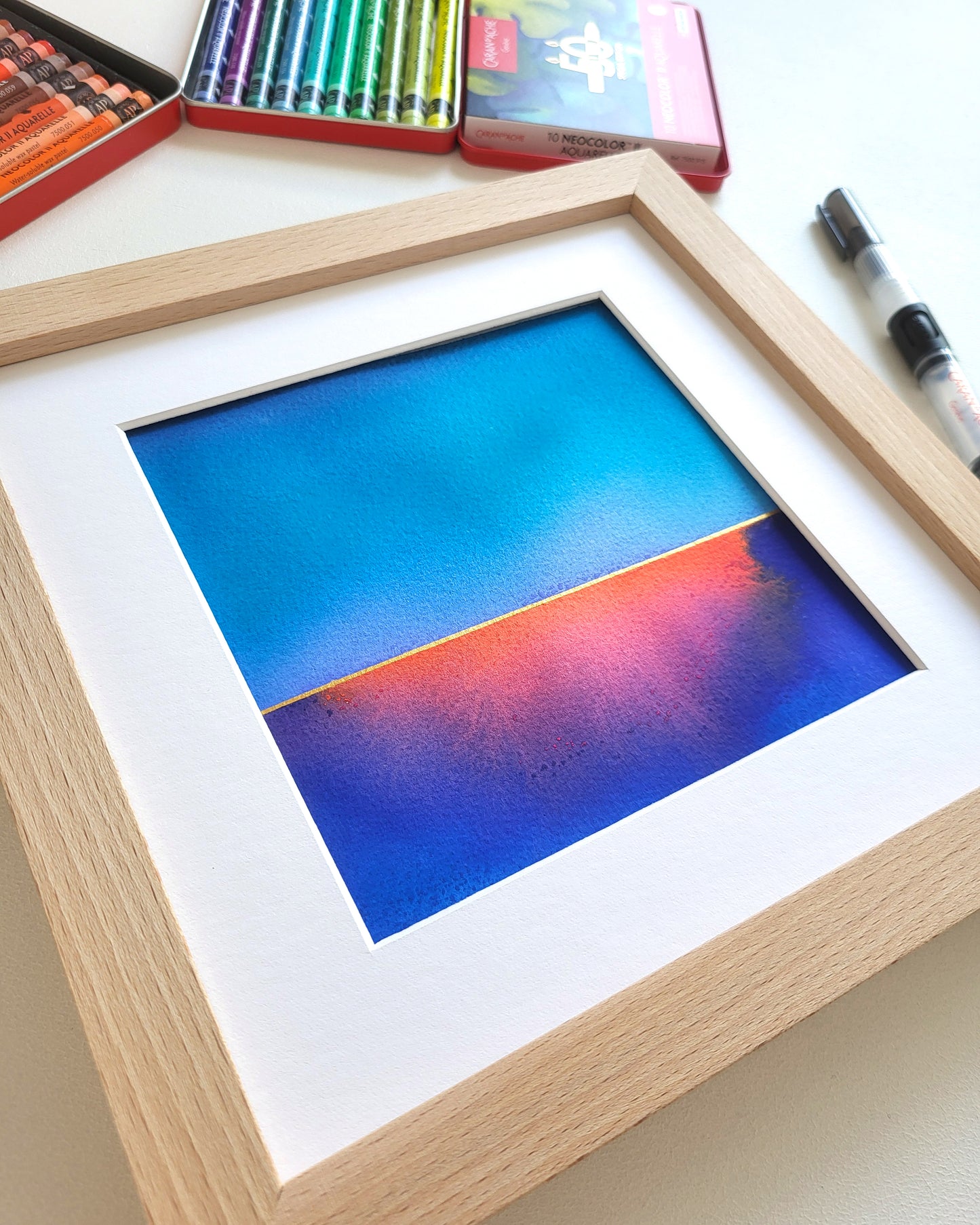 "Golden Horizon LXVIII" - 20 x 20 cm