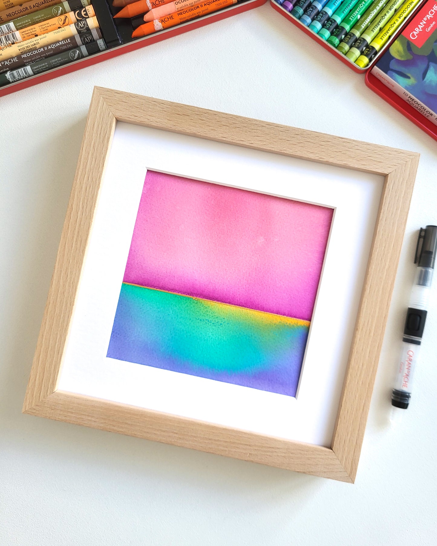 "Golden Horizon LXXIII" - 20 x 20 cm