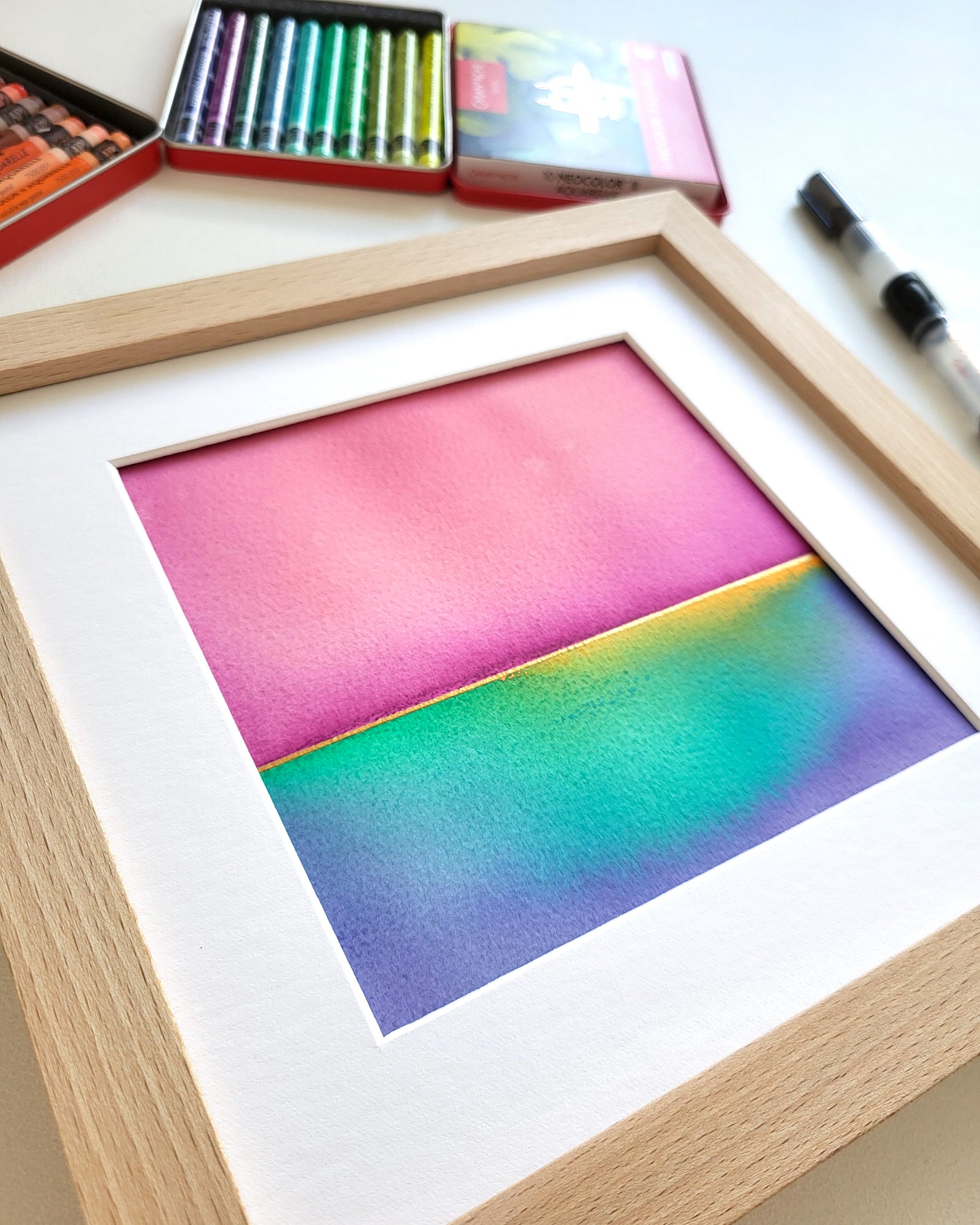"Golden Horizon LXXIII" - 20 x 20 cm