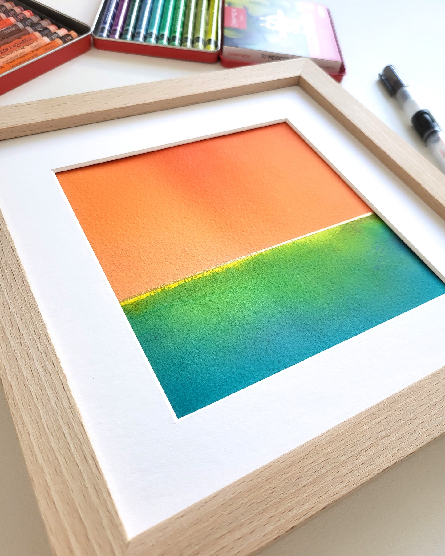 "Golden Horizon LXXVII" - 20 x 20 cm