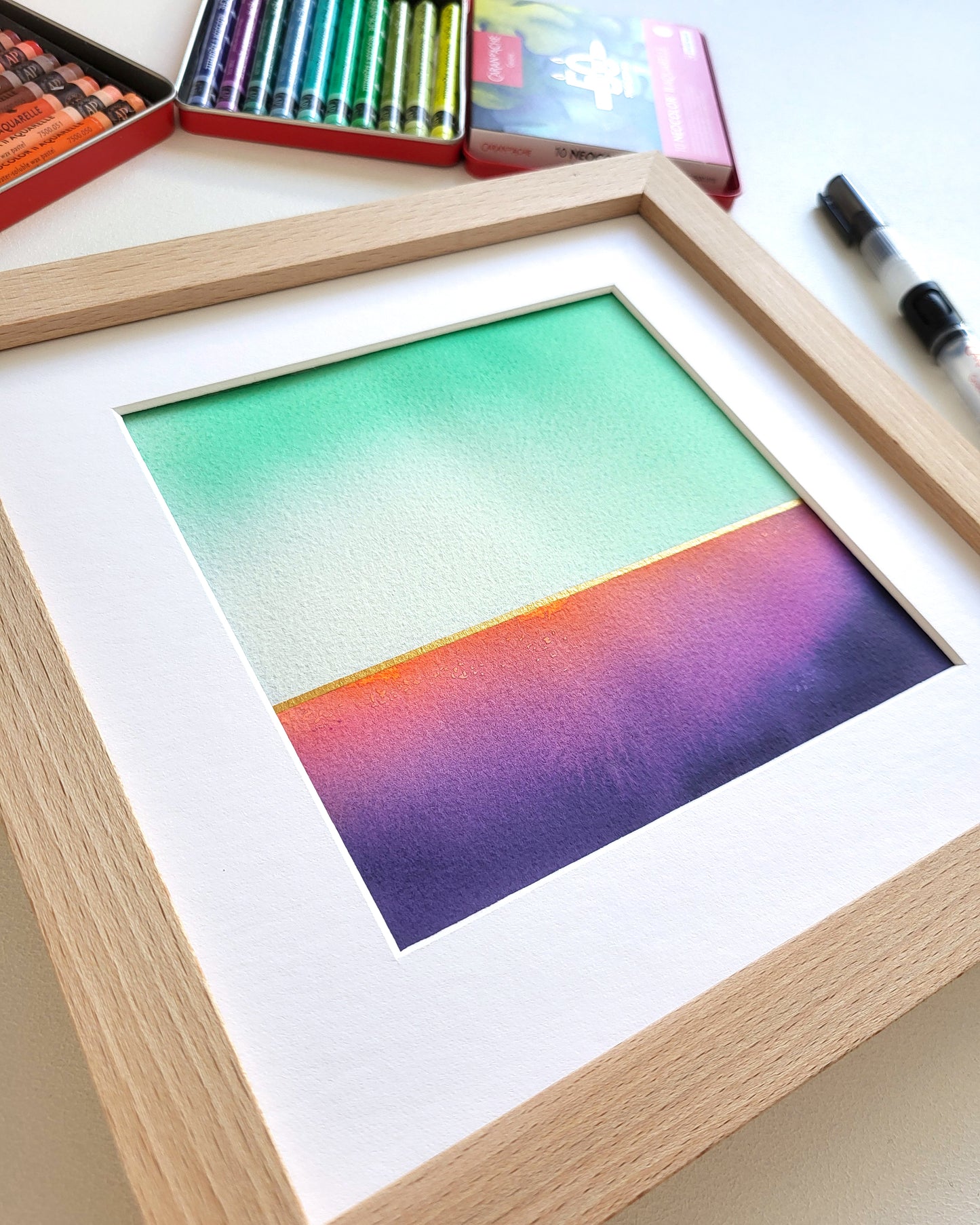 "Golden Horizon LXXVIII" - 20 x 20 cm