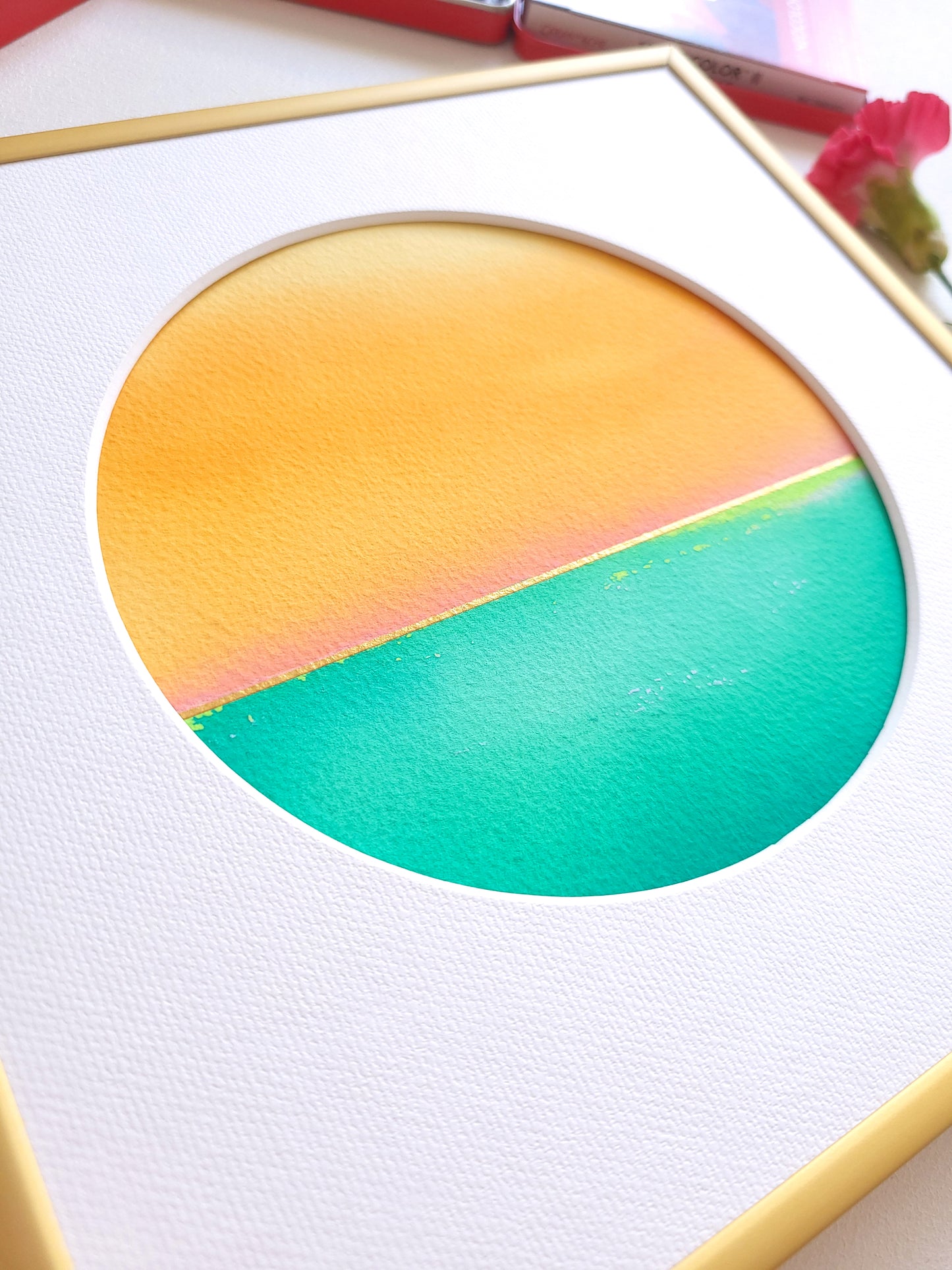 "Golden Horizon" ( 8/2026 ) - 20 x 20 cm