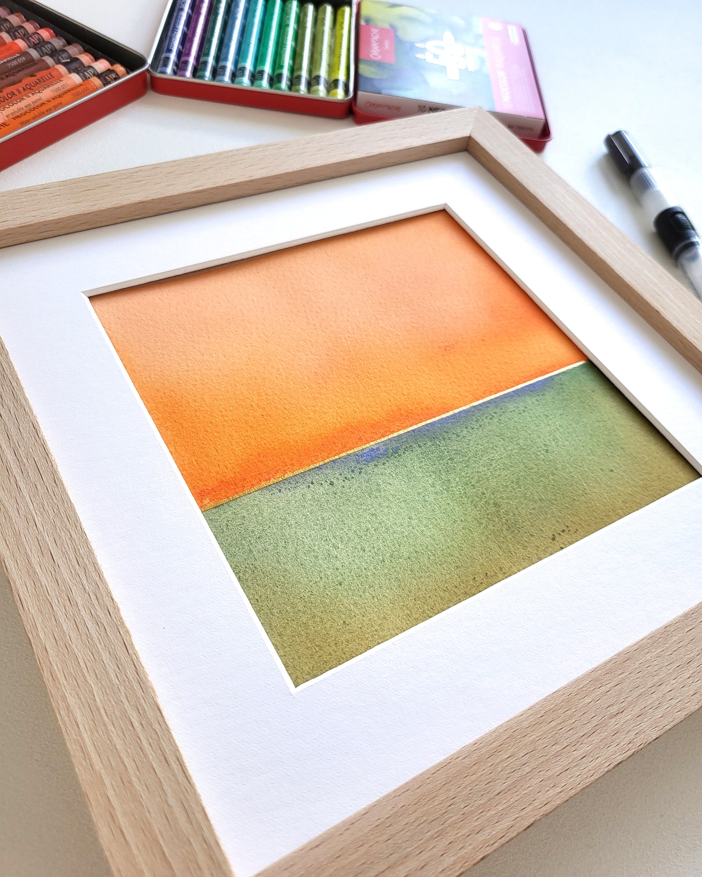 "Golden Horizon LXXXI" - 20 x 20 cm