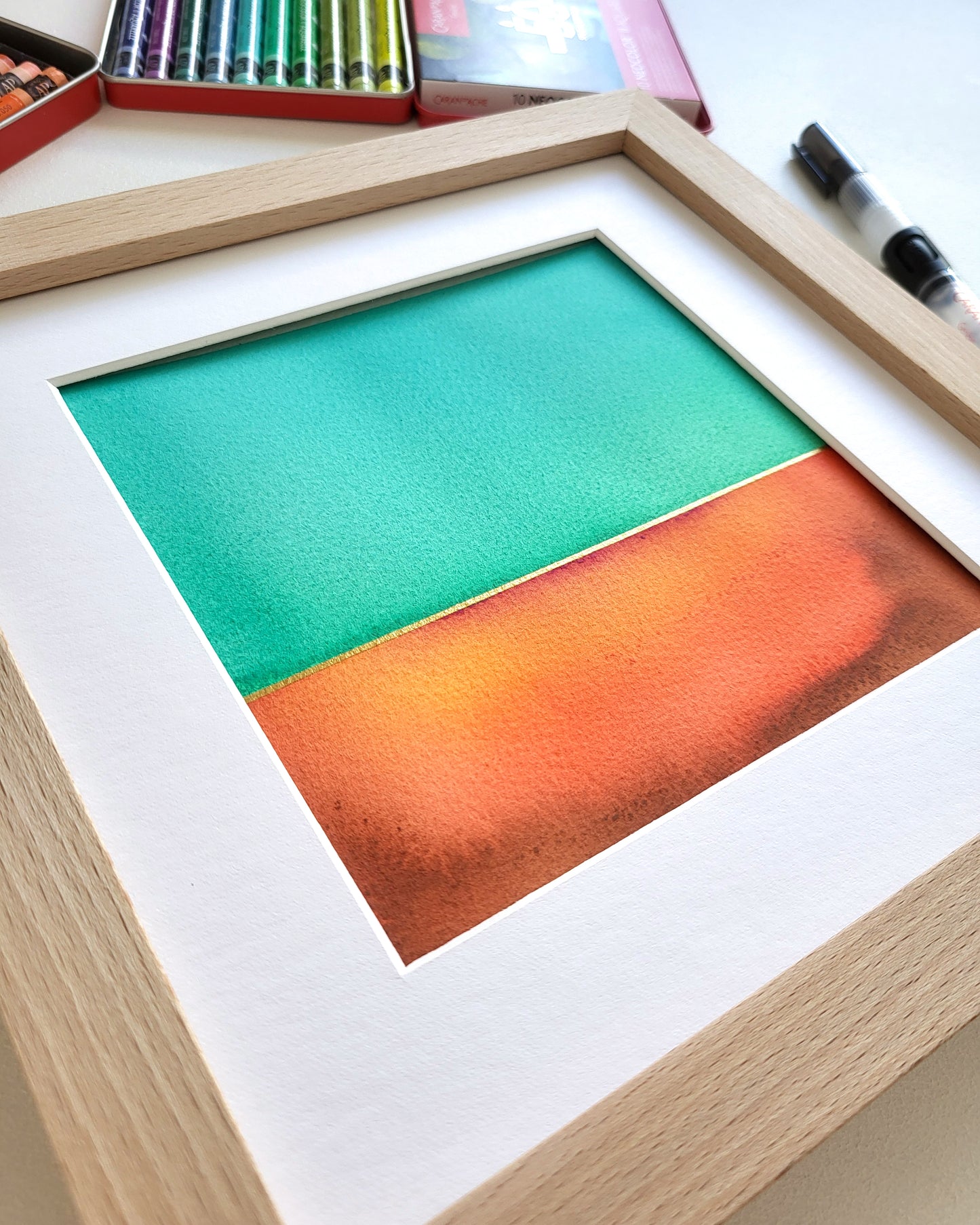 "Golden Horizon LXXXII" - 20 x 20 cm