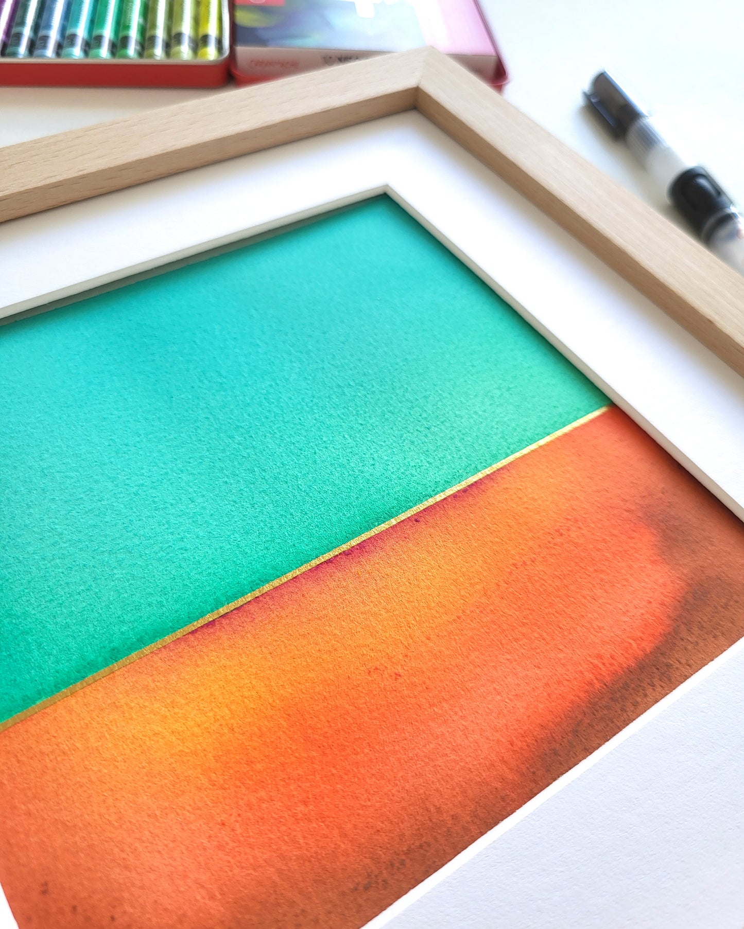 "Golden Horizon LXXXII" - 20 x 20 cm